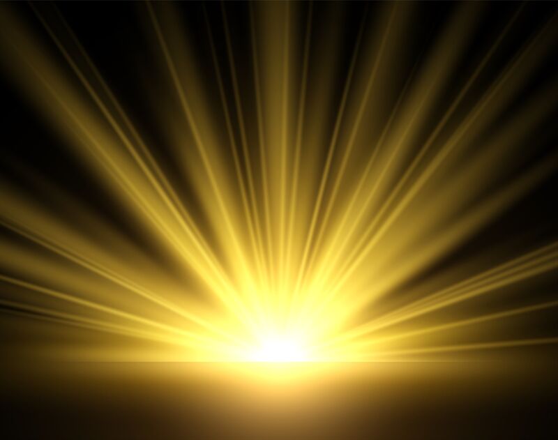 Golden glow of sun rays. Yellow light isolated on black background. Go By  YummyBuum | TheHungryJPEG