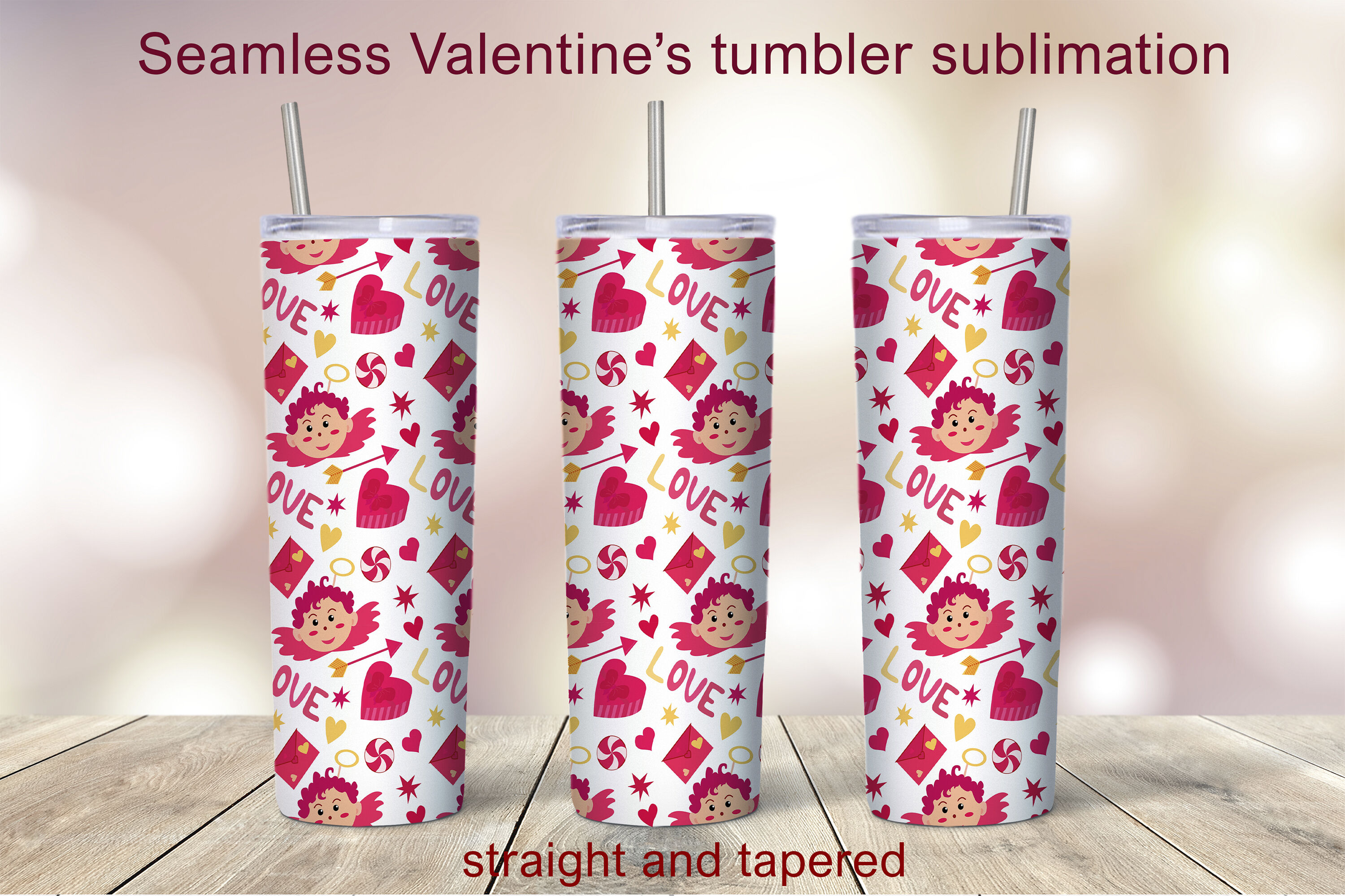 Valentine Love Tumbler Wrap