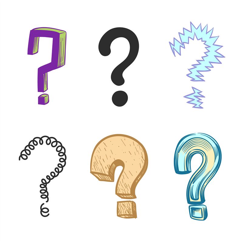 colorful question marks clipart