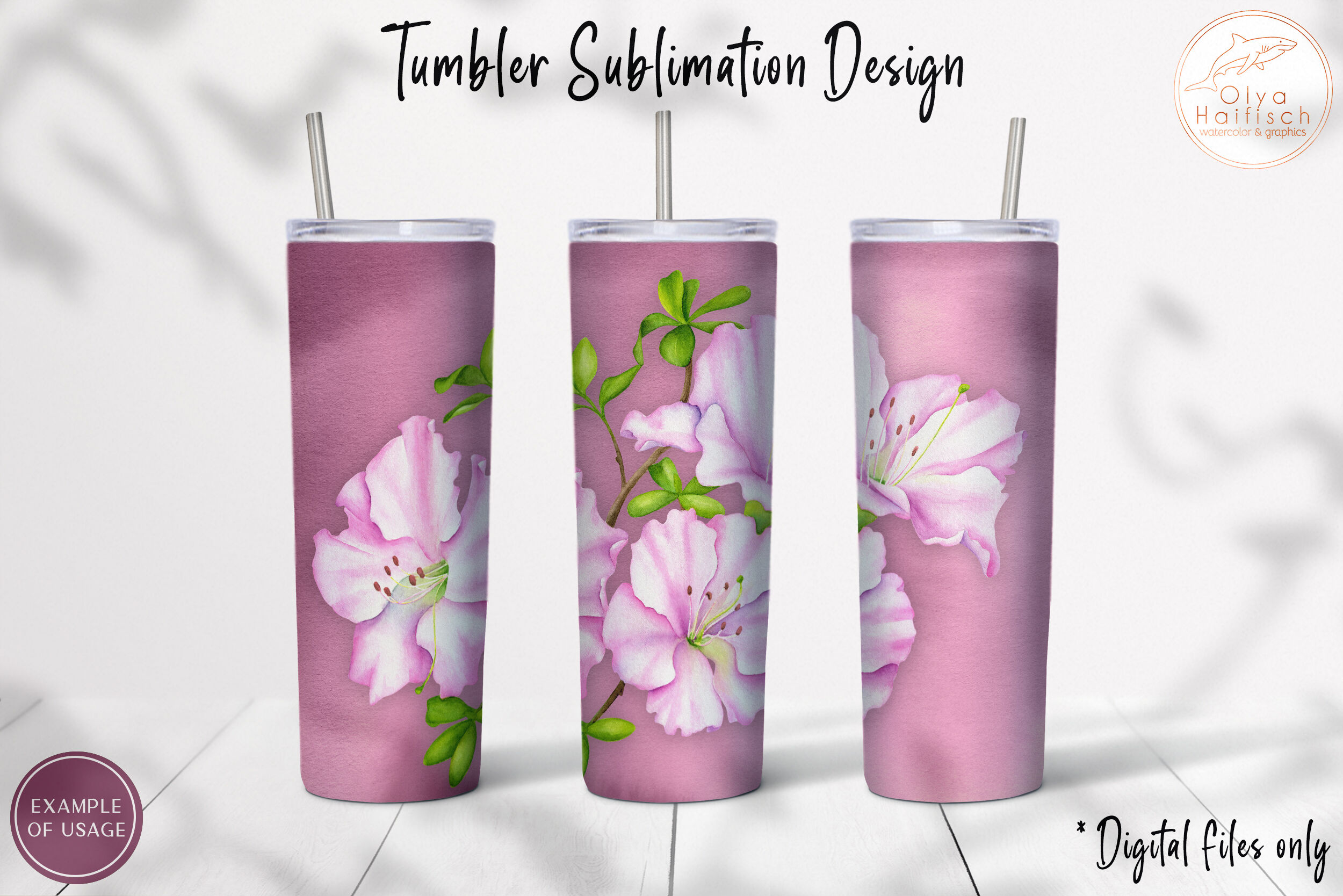 Blush Pink and Sage Green Alcohol Ink Design 20oz Sublimation Tumbler  Digital Download