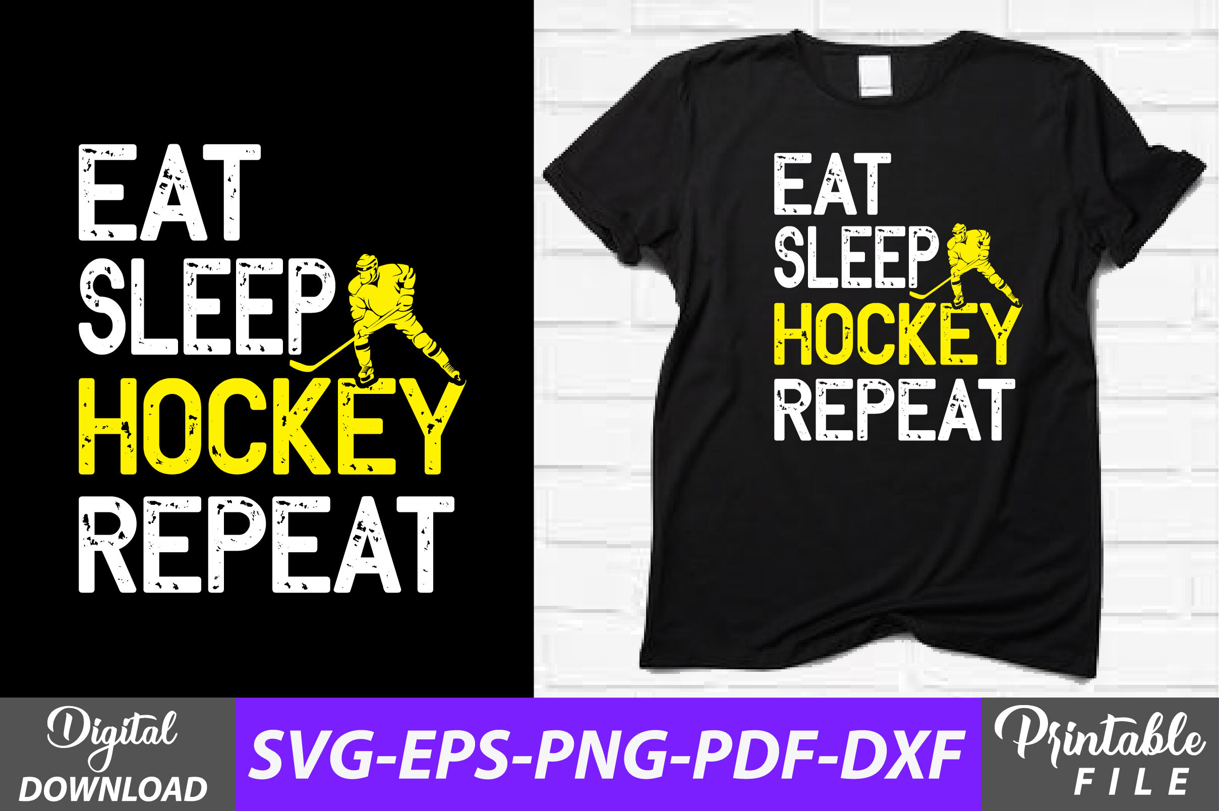 Hockey Silhouette Player Vector Images Graphic by Creative shirts ·  Creative Fabrica