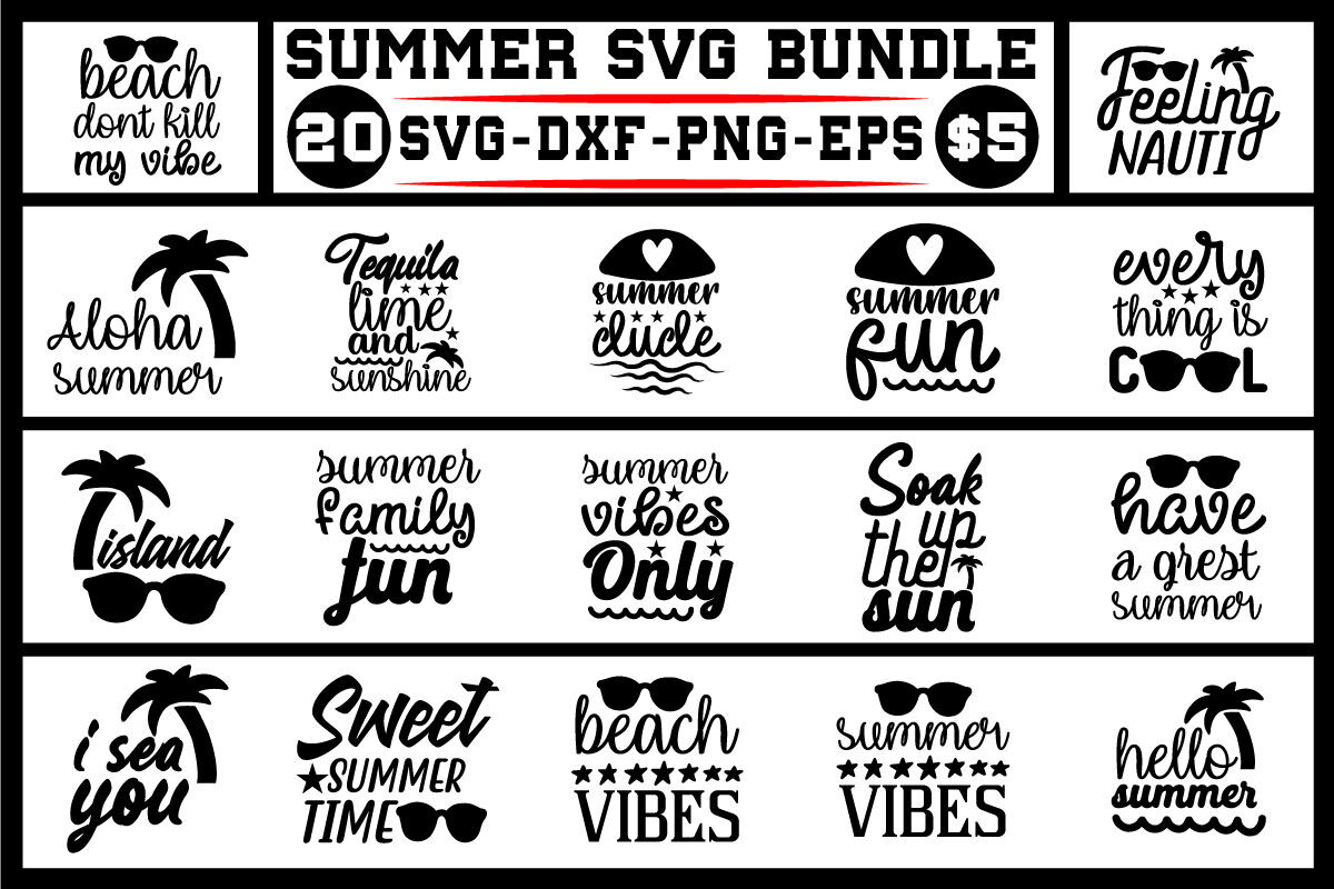 summer svg bundle By design svg | TheHungryJPEG