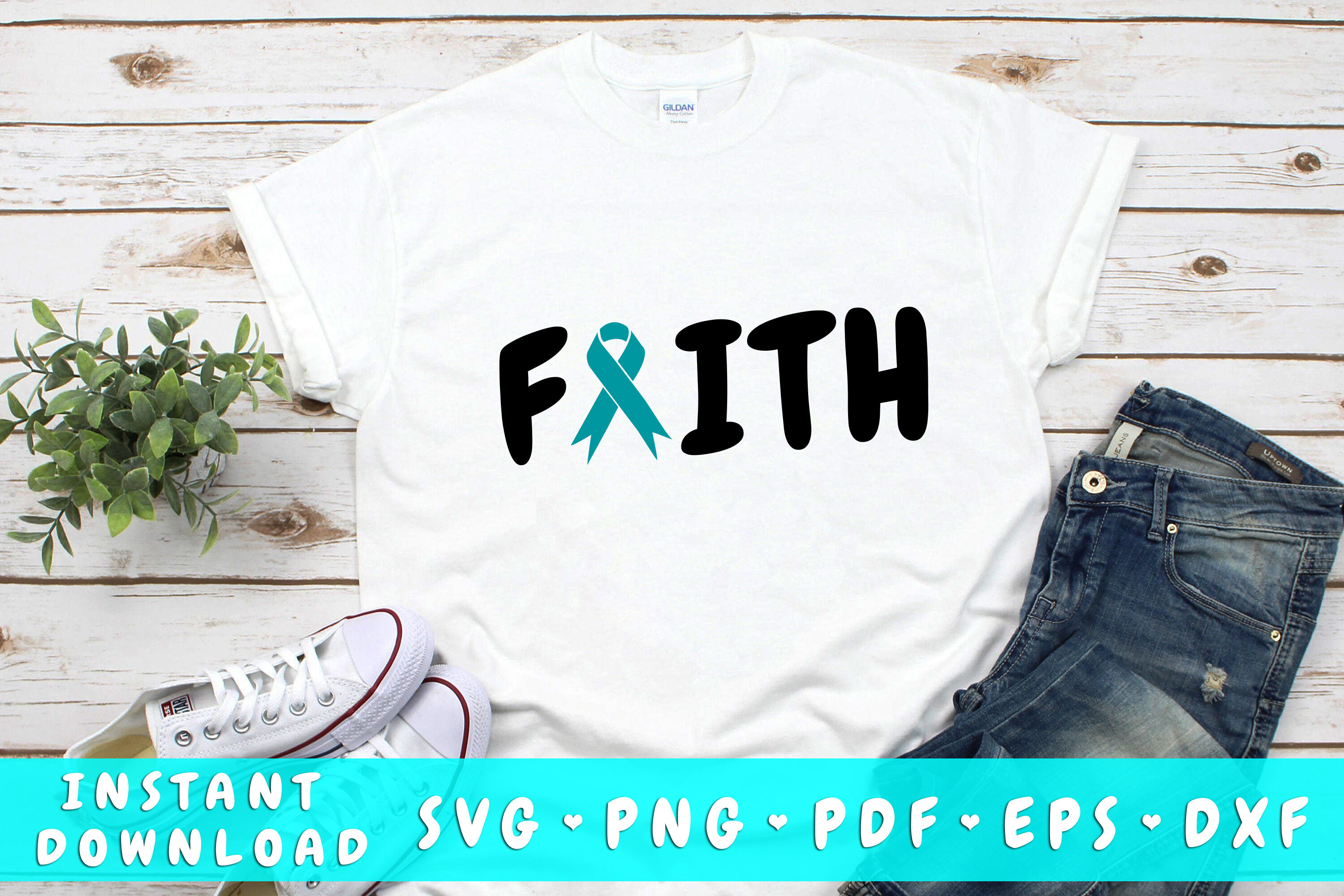 Faith Ovarian Cancer svg By LemonStudioCreations | TheHungryJPEG