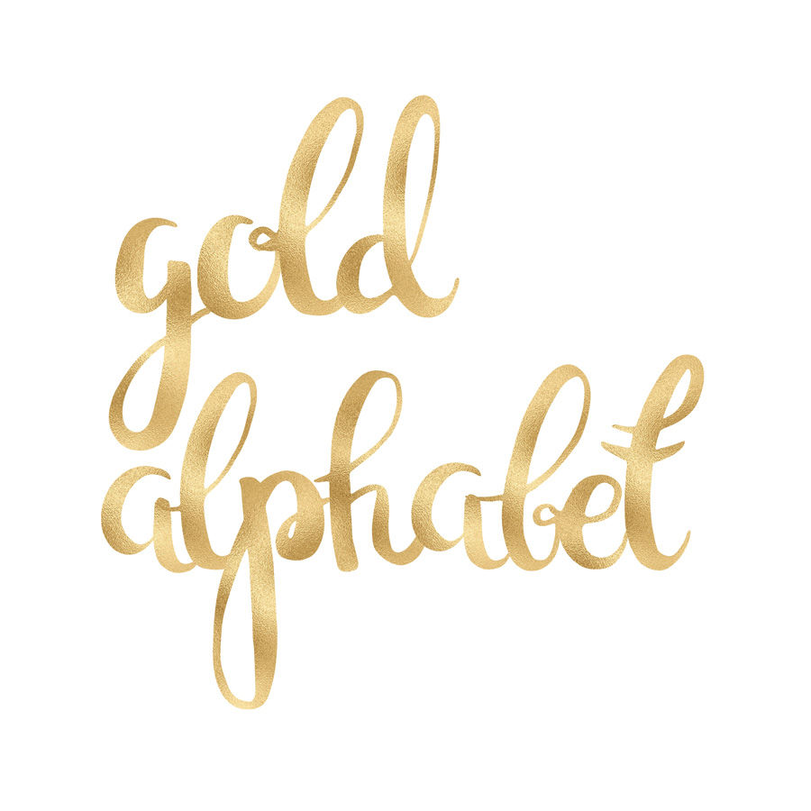 Gold foil alphabet clipart By PeDeDesigns | TheHungryJPEG.com