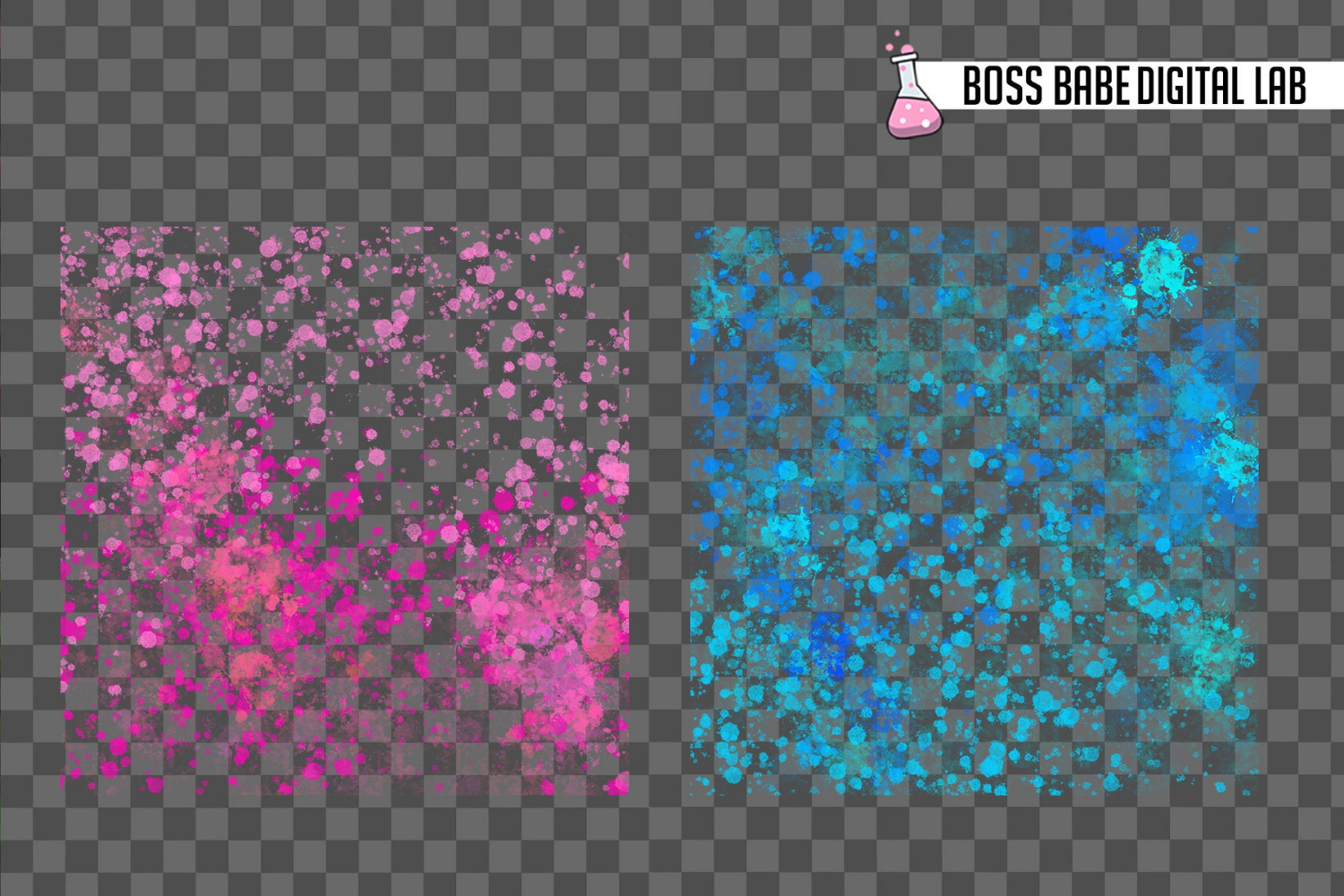 Multi Color Ink Splatter Overlays By Boss Babe Digital Lab | TheHungryJPEG