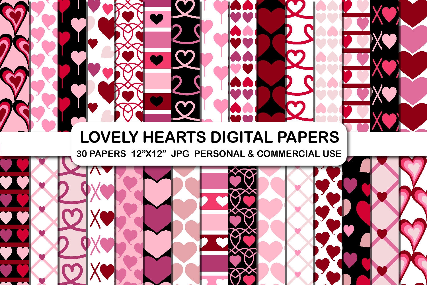Valentine's Day Background, Valentine Digital Paper