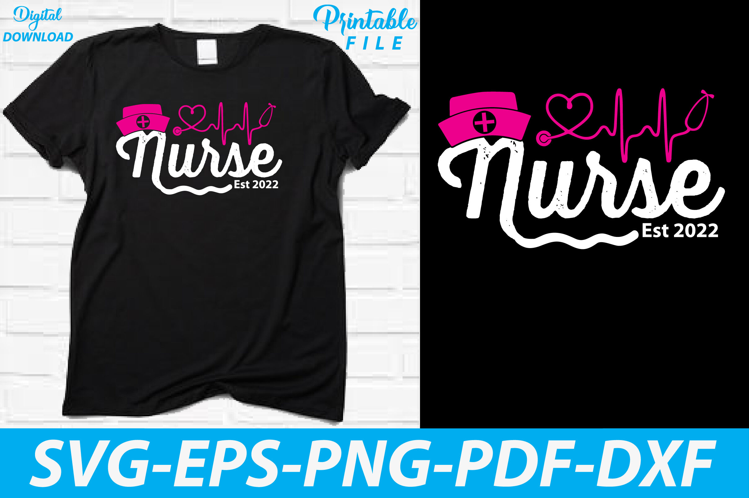 School Nurse Est 2022 T-shirt Design By NAZMABD | TheHungryJPEG