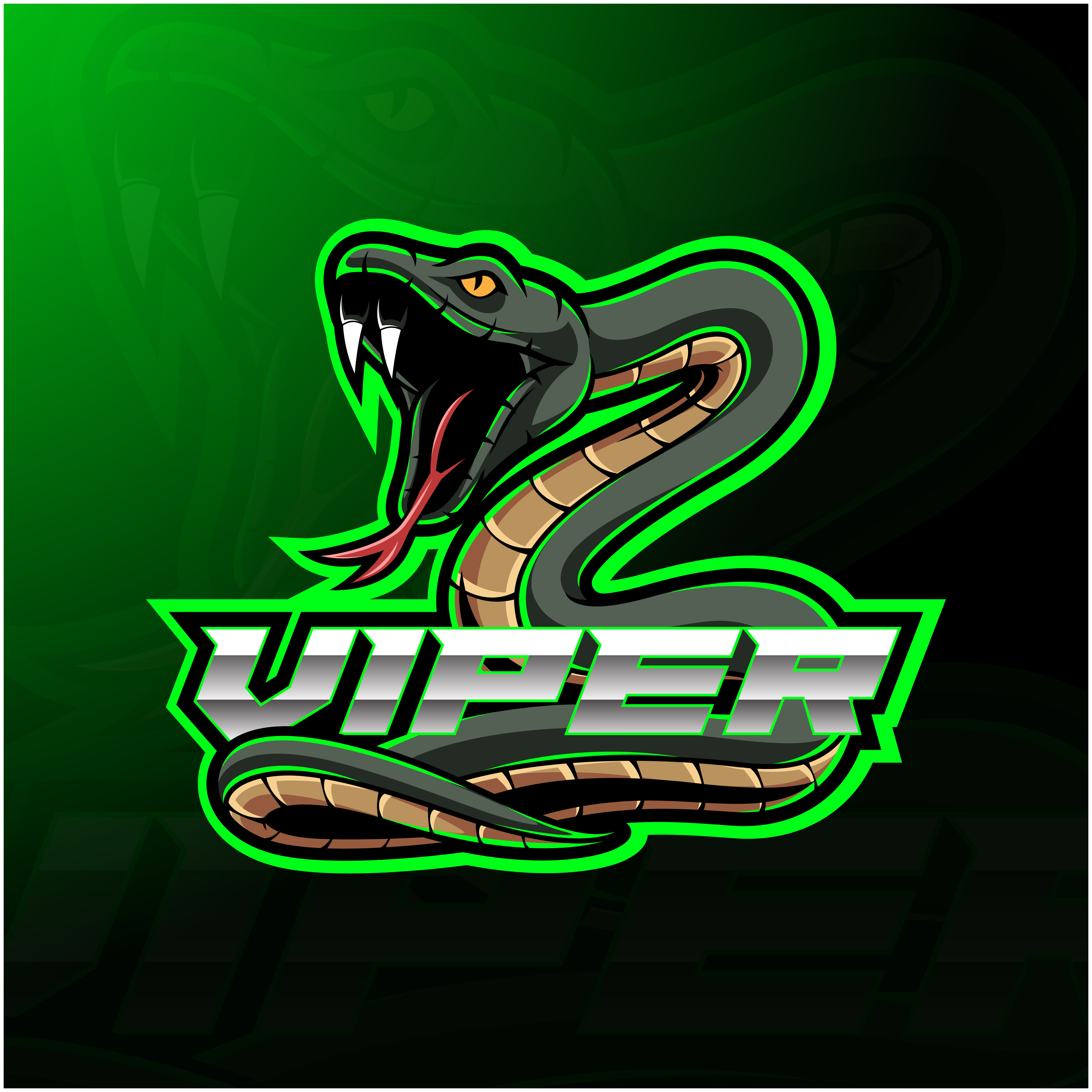 Green viper snake esport mascot logo By Visink | TheHungryJPEG
