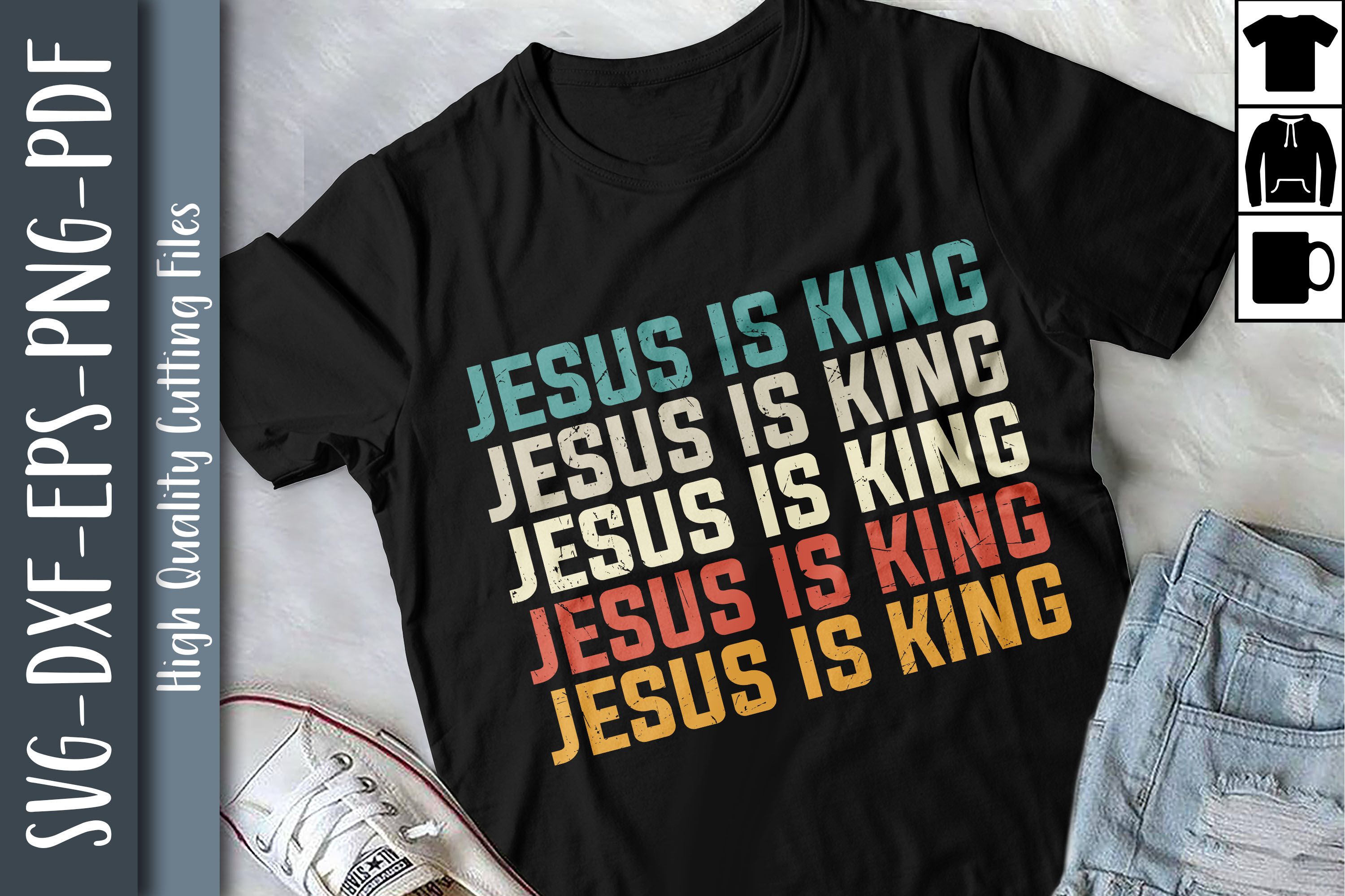 Jesus Is King God Faith Religious By Unlimab | TheHungryJPEG