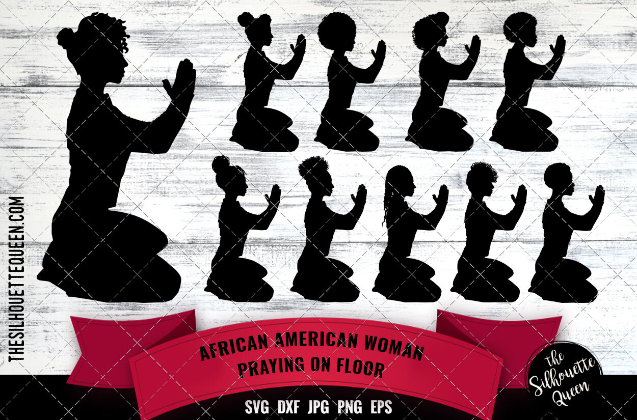 Afro SVG, Black Girl Praying SVG, Afro Praying Svg, Afro Woman Svg