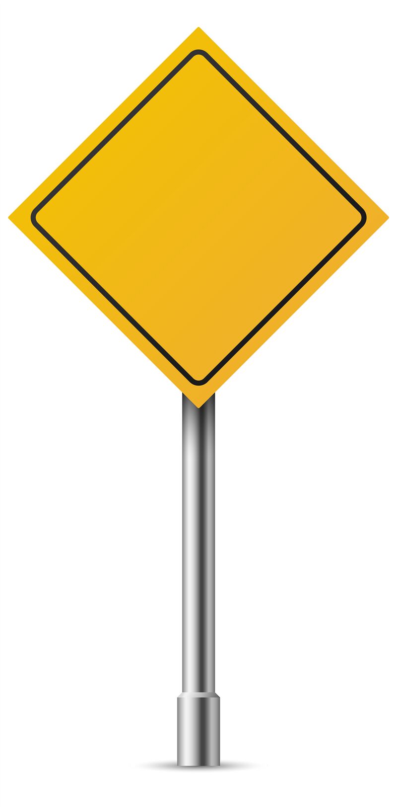 yellow road signs