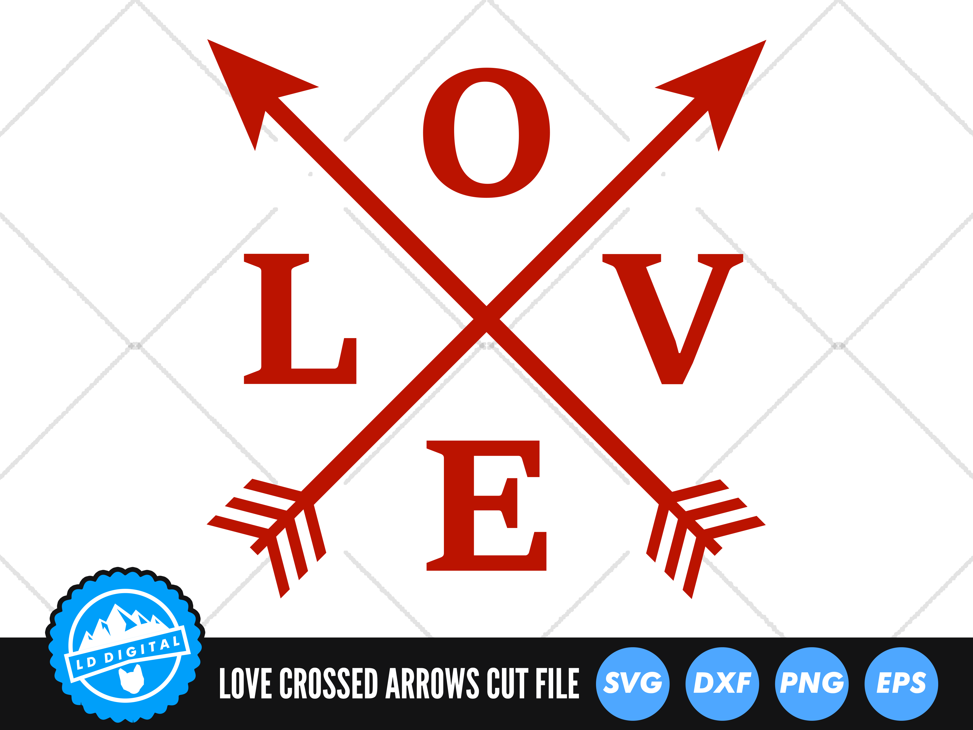 Valentine Love Arrow SVG | Valentines Day Cut File | Cupid Arrow SVG By ...