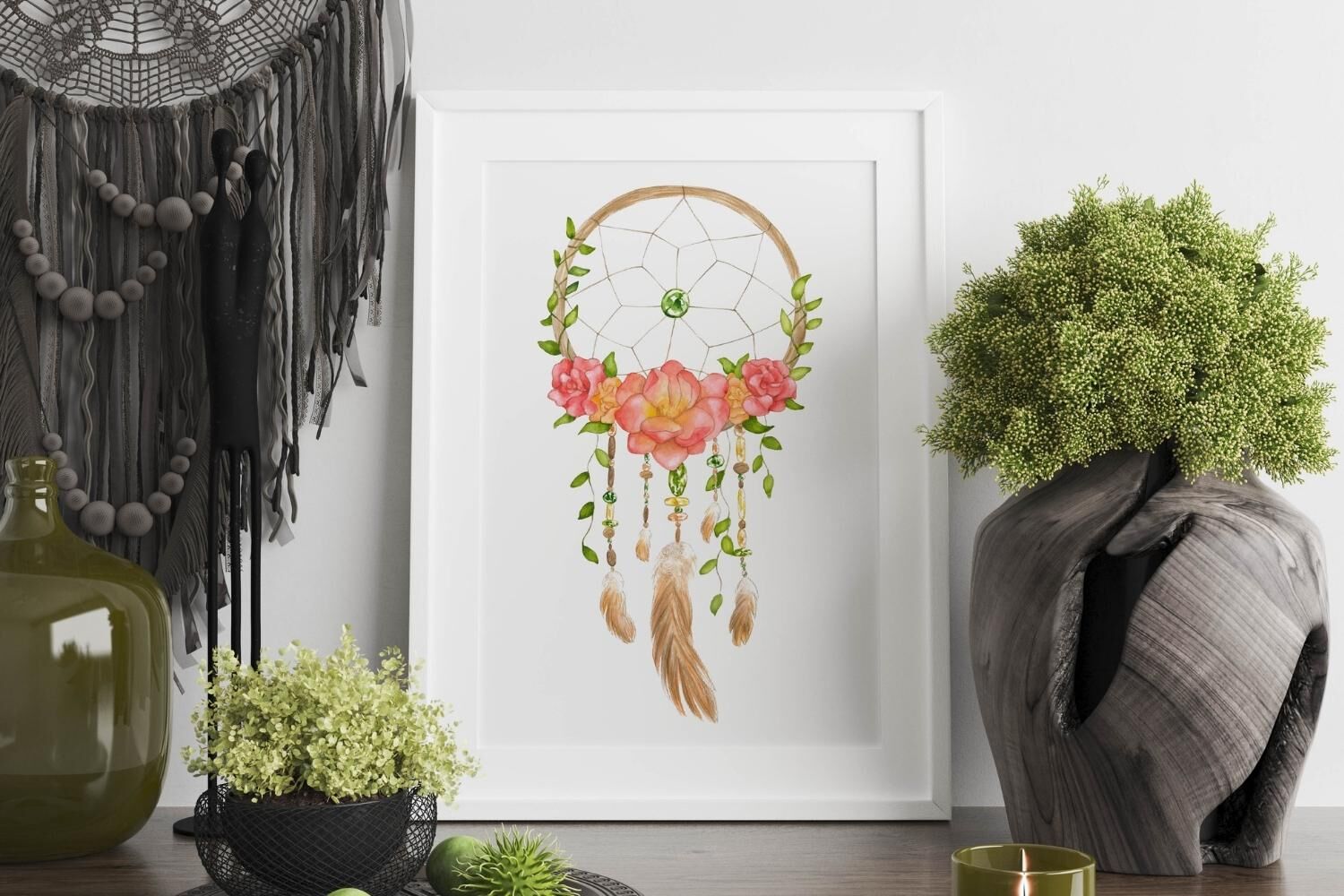 Dreamcatcher Watercolor Theme-Printable & Digital Stationery