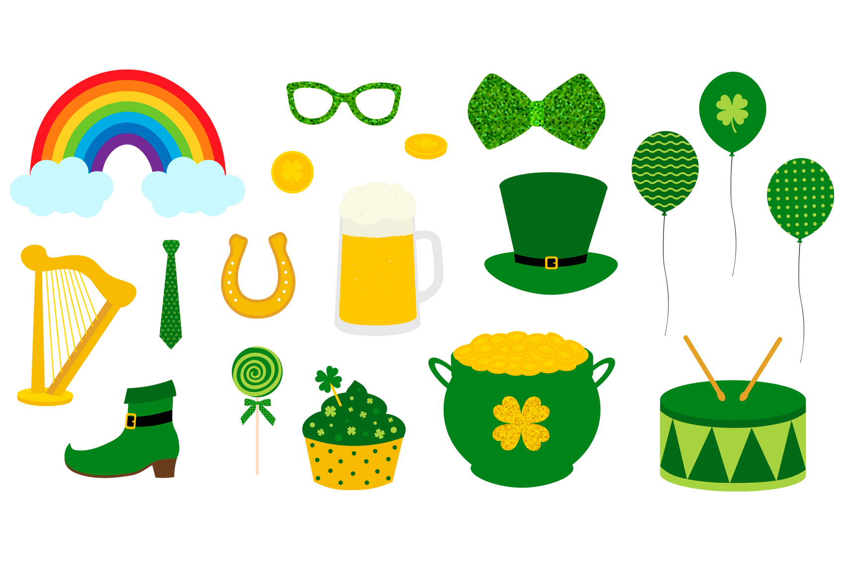 St. Patrick's Day Typography Clip Art Set – Daily Art Hub // Graphics,  Alphabets & SVG