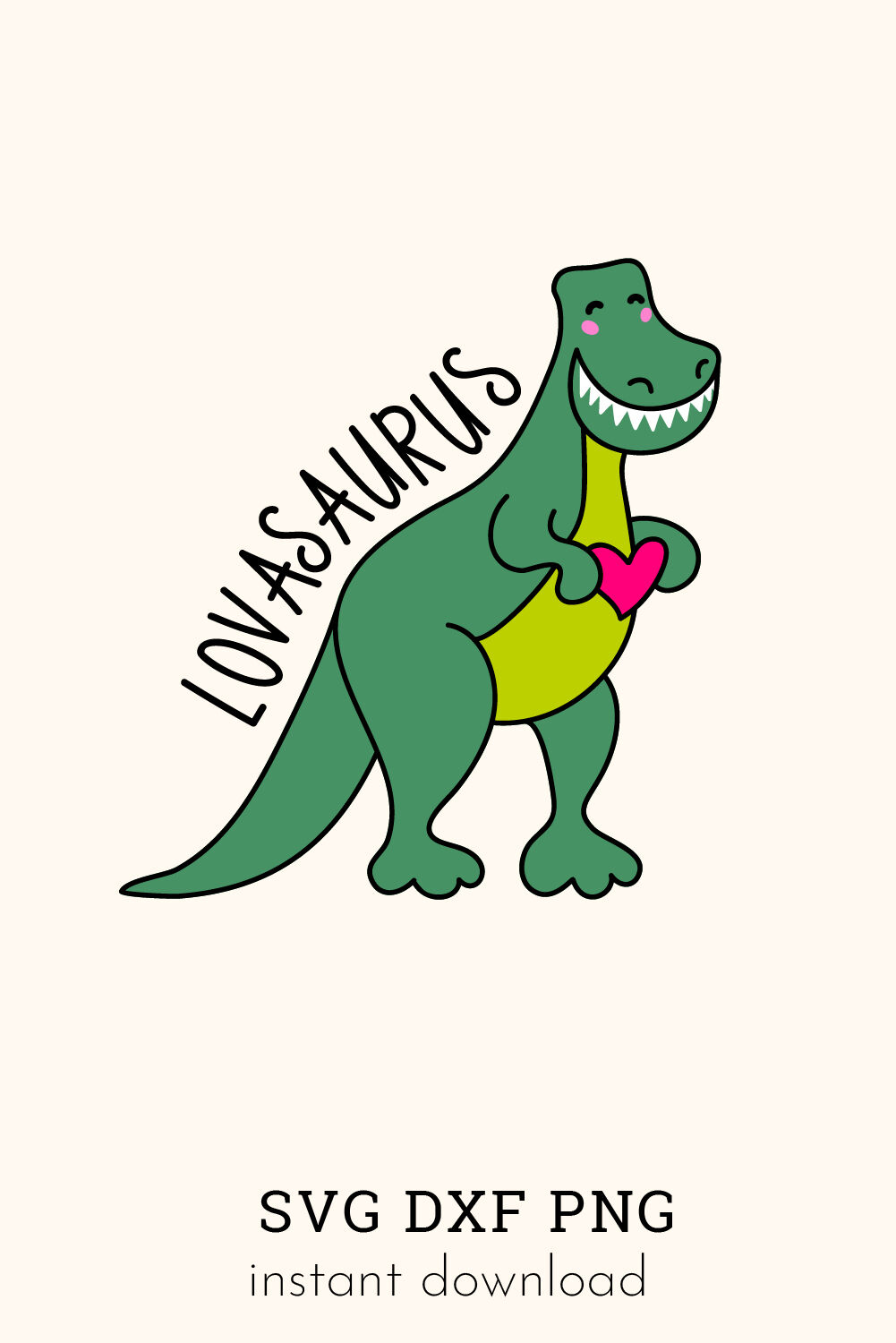 Valentine Dinosaur SVG. Lovasaurus SVG. Dino valentine SVG By ...