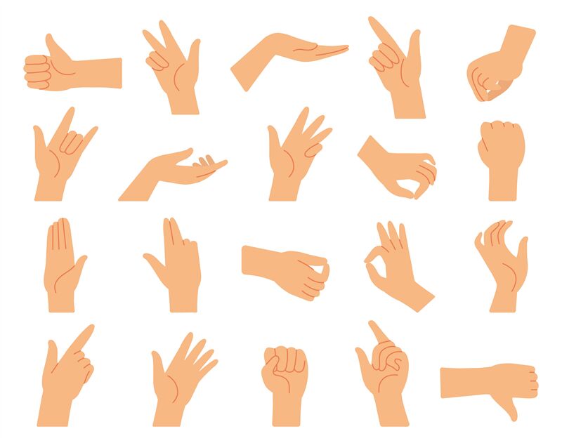 Hand Gesture Set Stock Vector by ©AvelKrieg 24798229