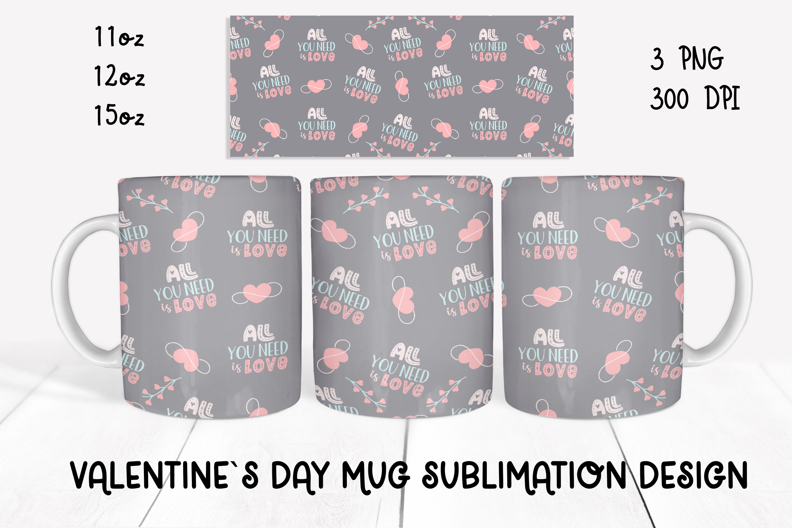 Valentine s Day Glitter 11, 12 & 15 Oz Mug Sublimation in 2023