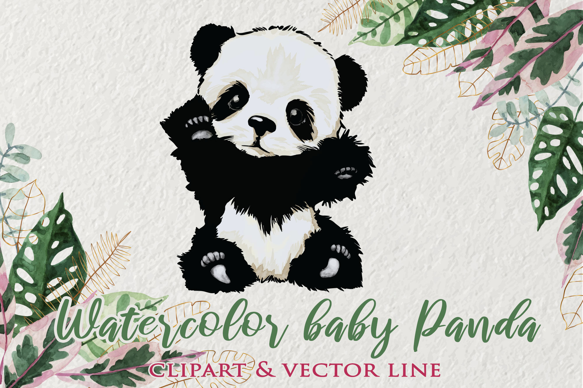 Panda Clipart, Cute Pand Clip art, Bear Clipart, Kawaii Panda By My First  Invite