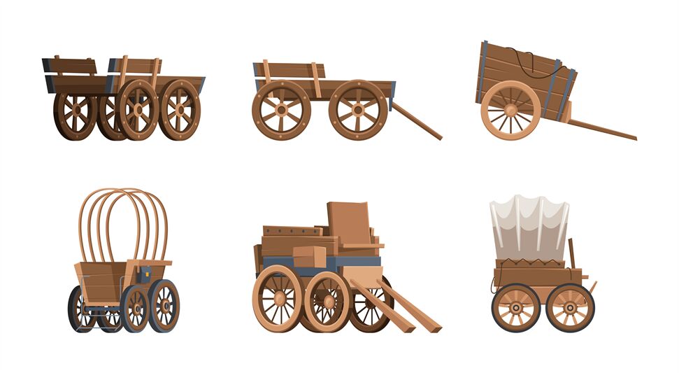 western wagon clipart