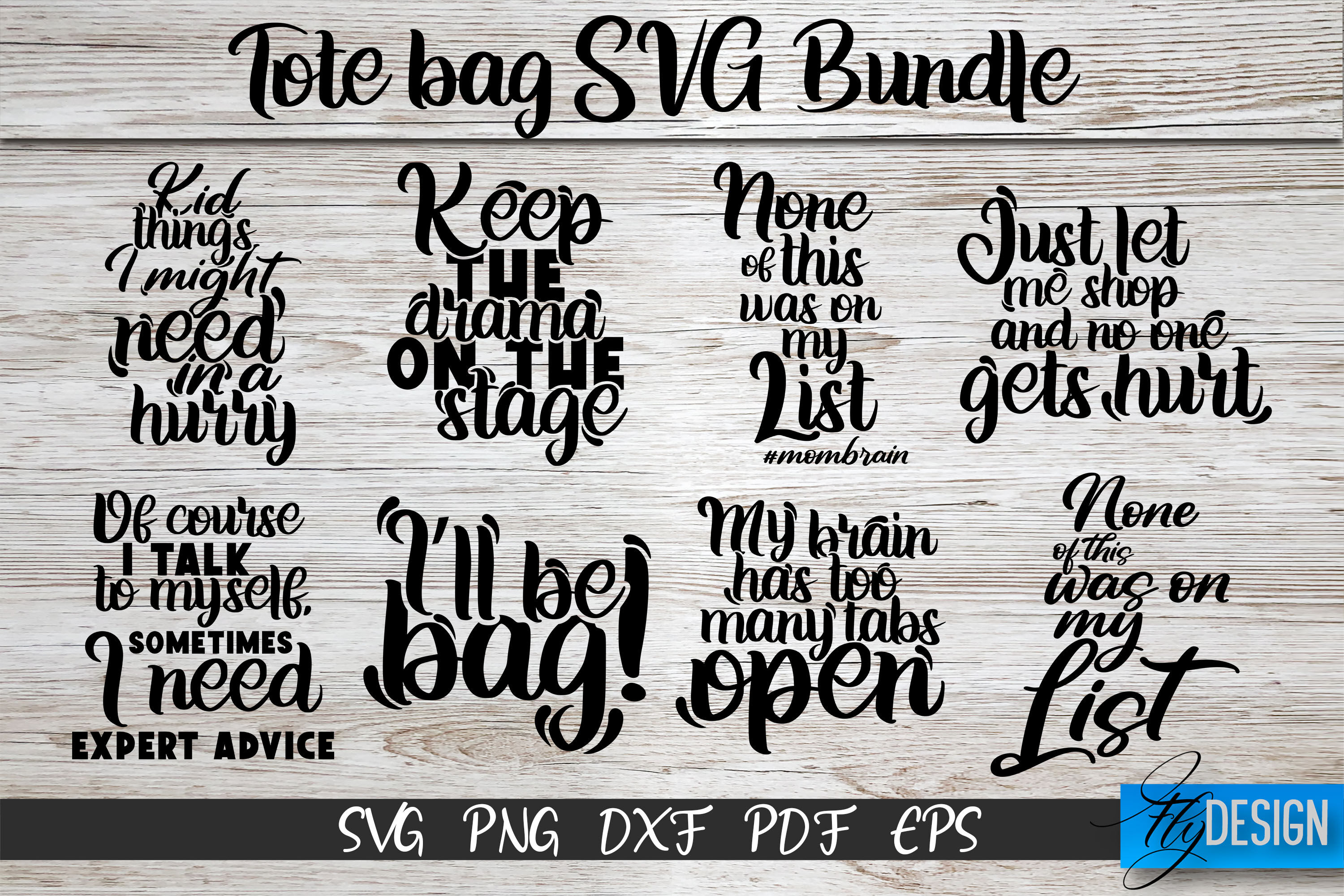 Tote Bag Quotes SVG  Funny Tote Bag SVG Bundle