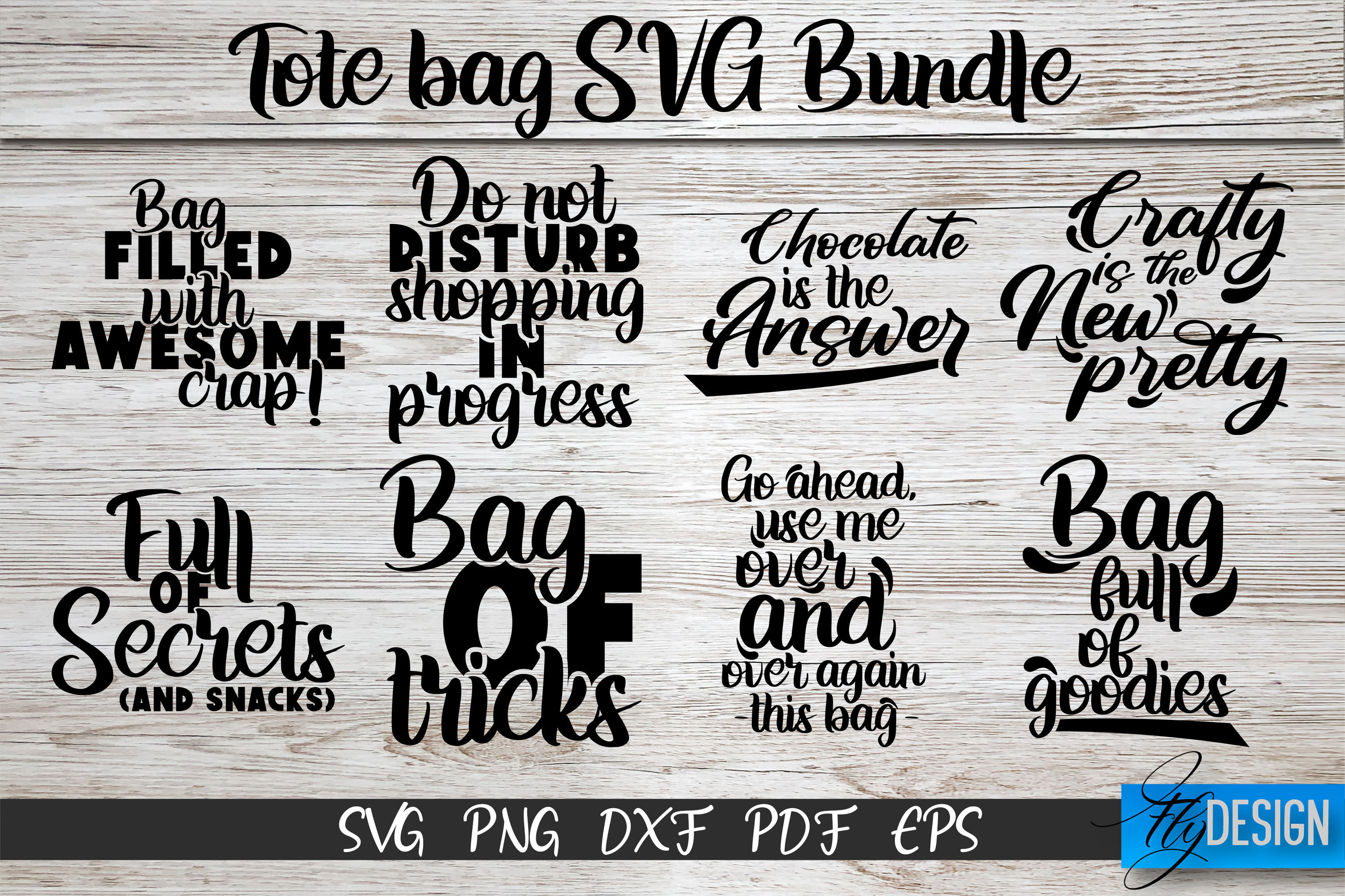 Tote Bag Quotes SVG  Funny Tote Bag SVG Bundle