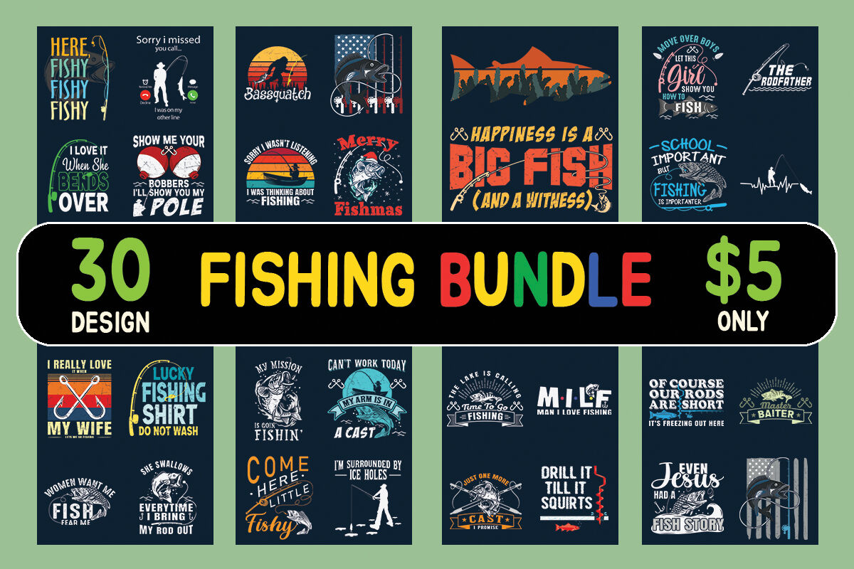Fishing Bundle SVG By ChippoaDesign