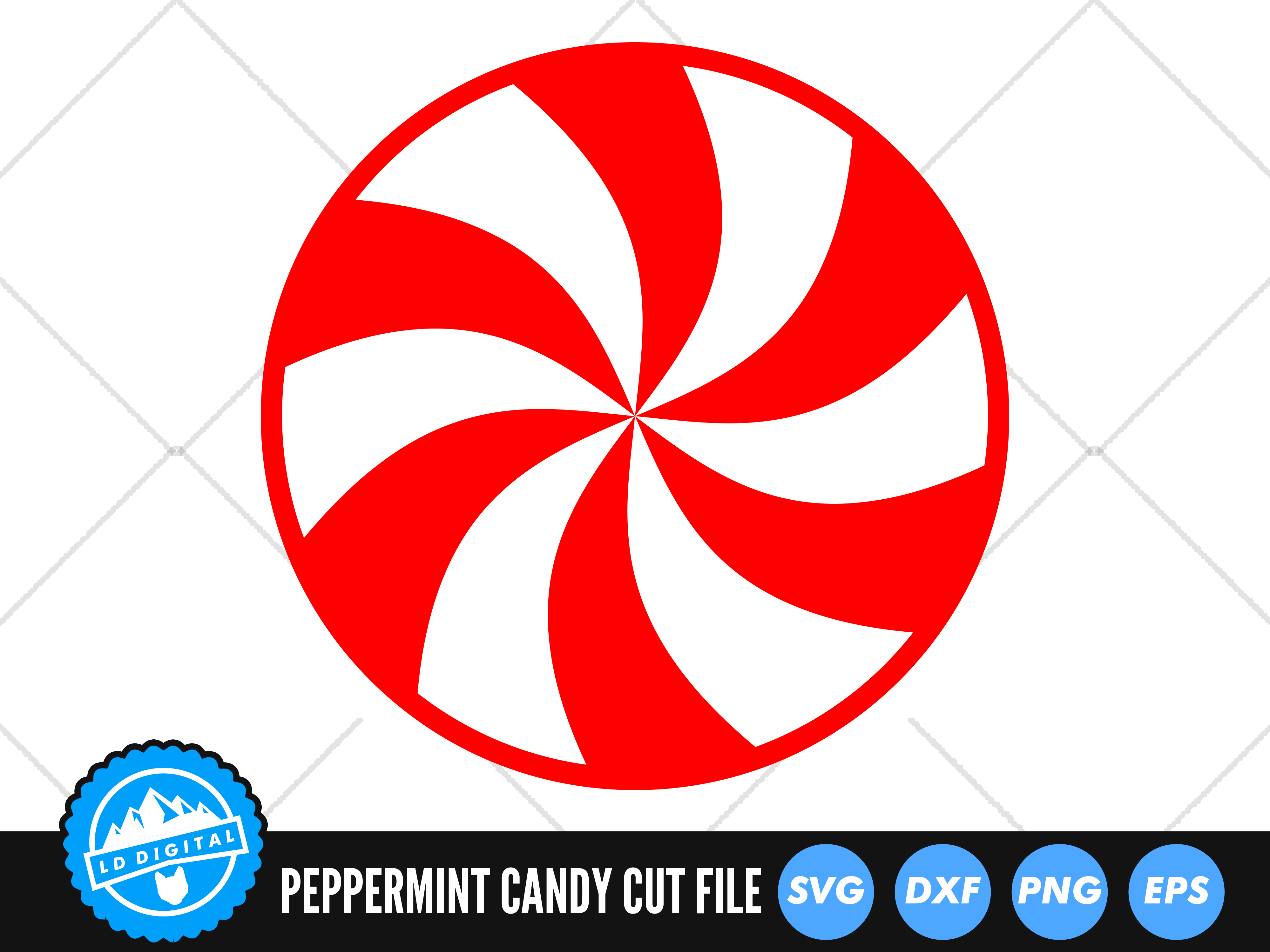 Peppermint Candy SVG Holiday Candy Cut File Peppermint Swirl SVG By