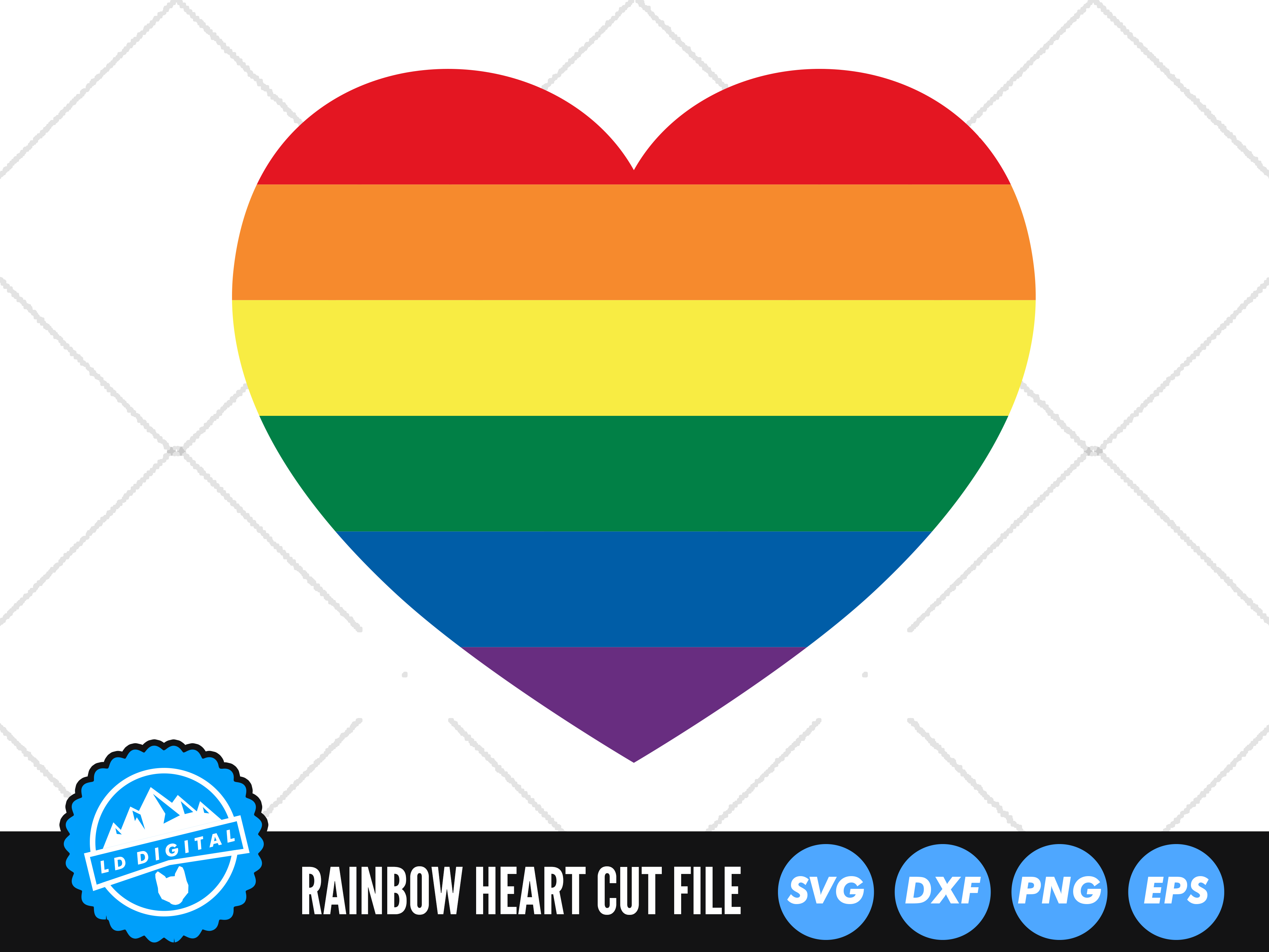 Rainbow Heart Svg Pride Heart Cut File Lgbtq Love Svg By Ld Digital Thehungryjpeg