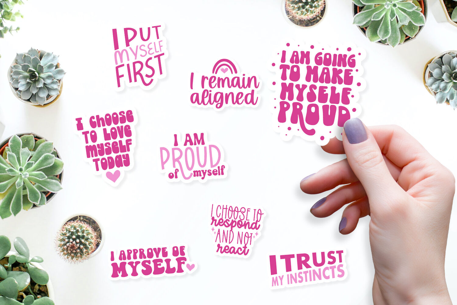 Positive Affirmations Printable Sticker Pack Self-love, Journal, Planner,  Instant Download Stickers Print and Cut Stickers A4 