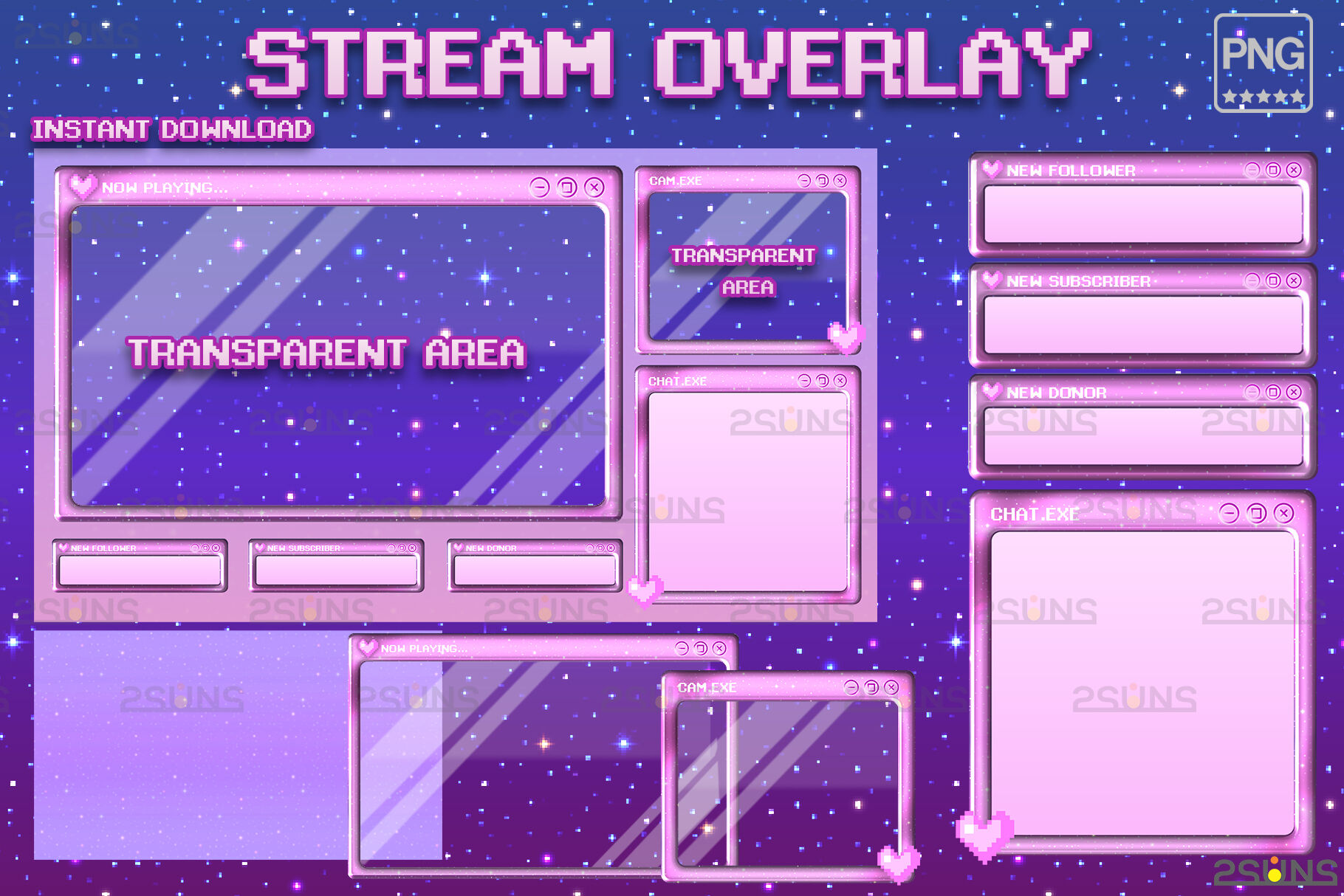 Twitch Chat Box Overlay Purple Twitch Overlay (Download Now) 