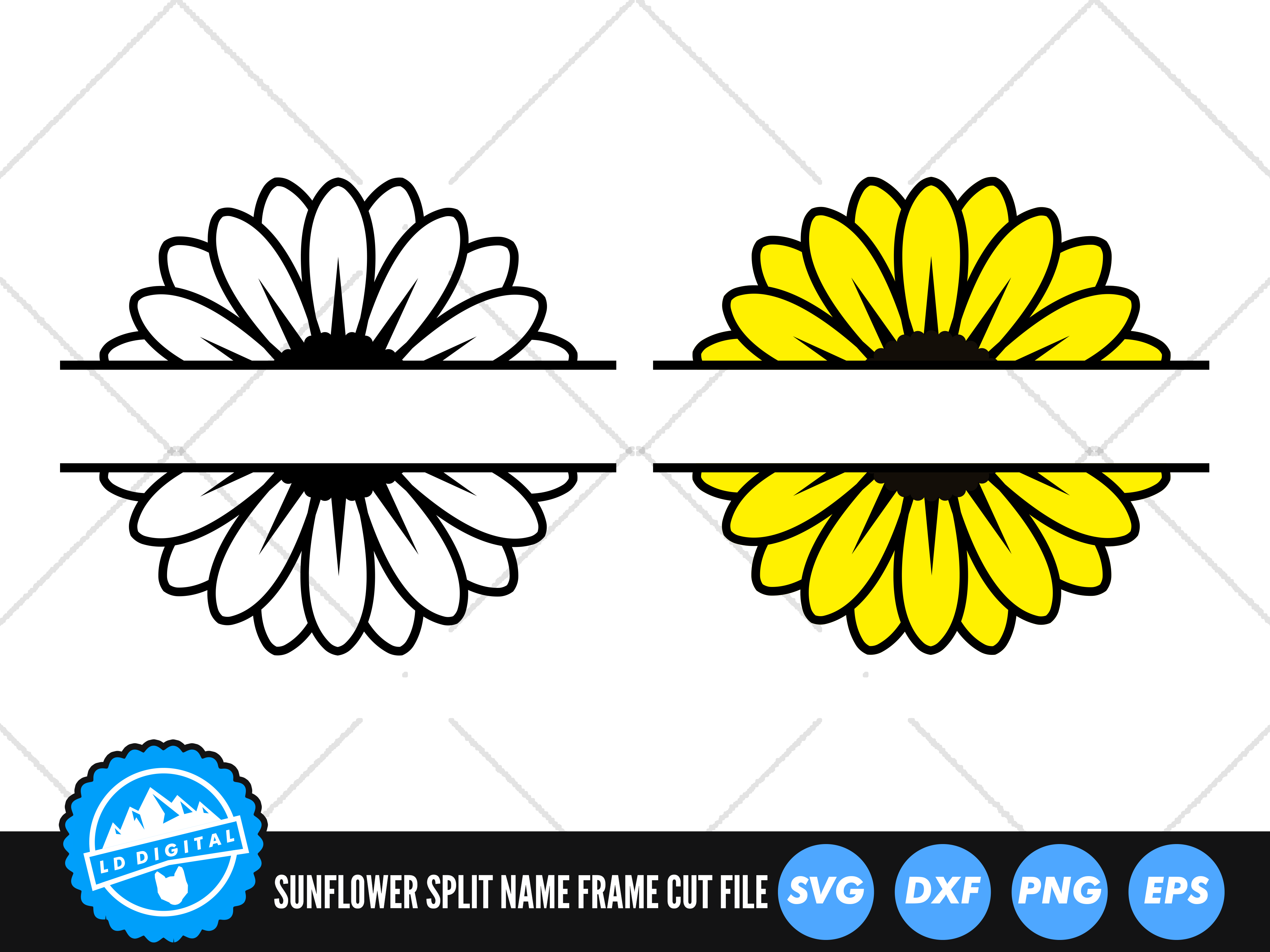 Monogrammed 'Sunflower Frame' Premium T-Shirt