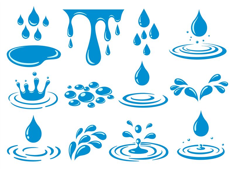 Cartoon water drop splash By vectortatu | TheHungryJPEG