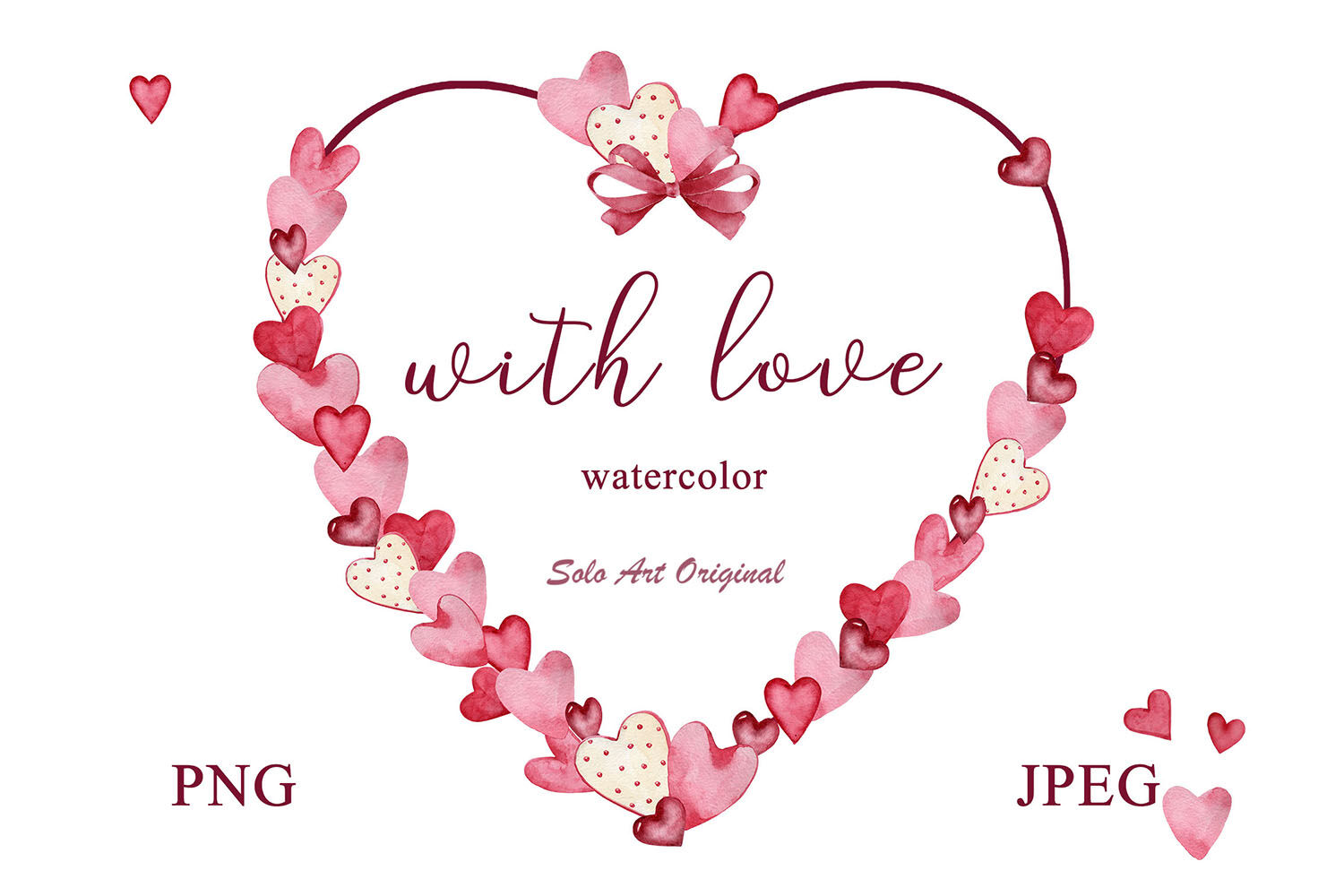 16 Watercolor Hearts Watercolor Clip Art, Digital Download, Commercial Use  PNG, Valentines Day Graphics, Invitation, Love, Watercolor 