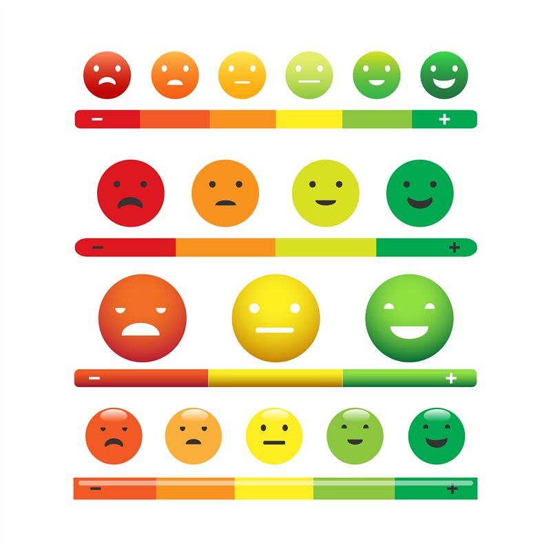 Emotional feedback scale By vectortatu | TheHungryJPEG