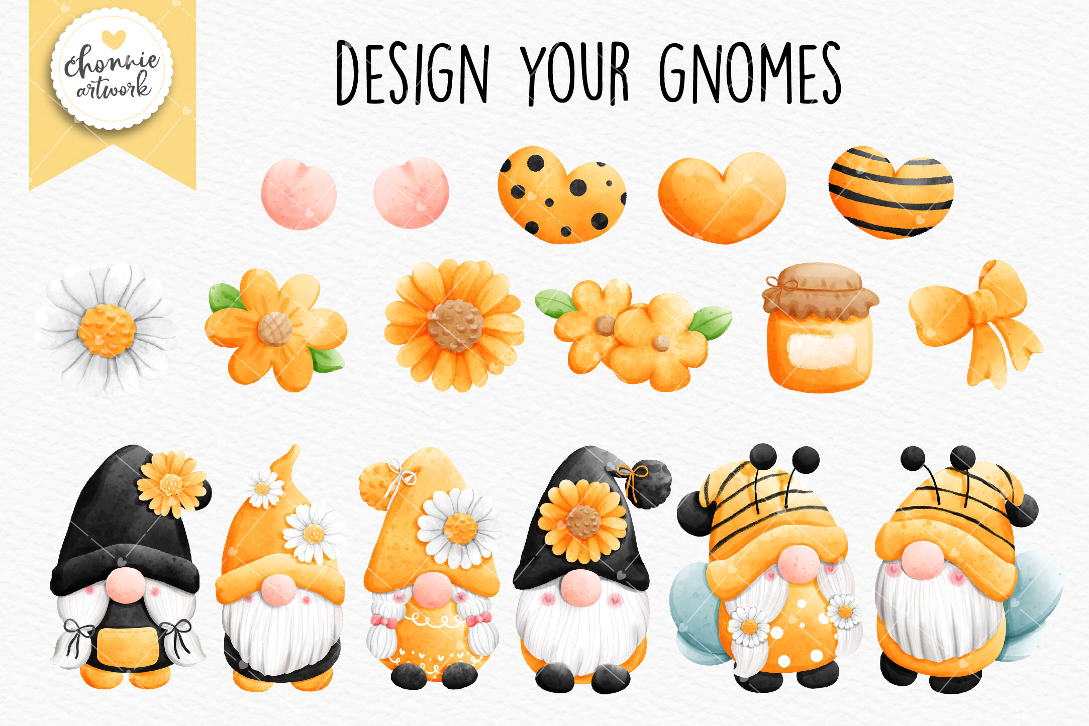 Gnomes and bees clipart,Honeybee clipart,Bumble Bee Gnomes By vivastarkids