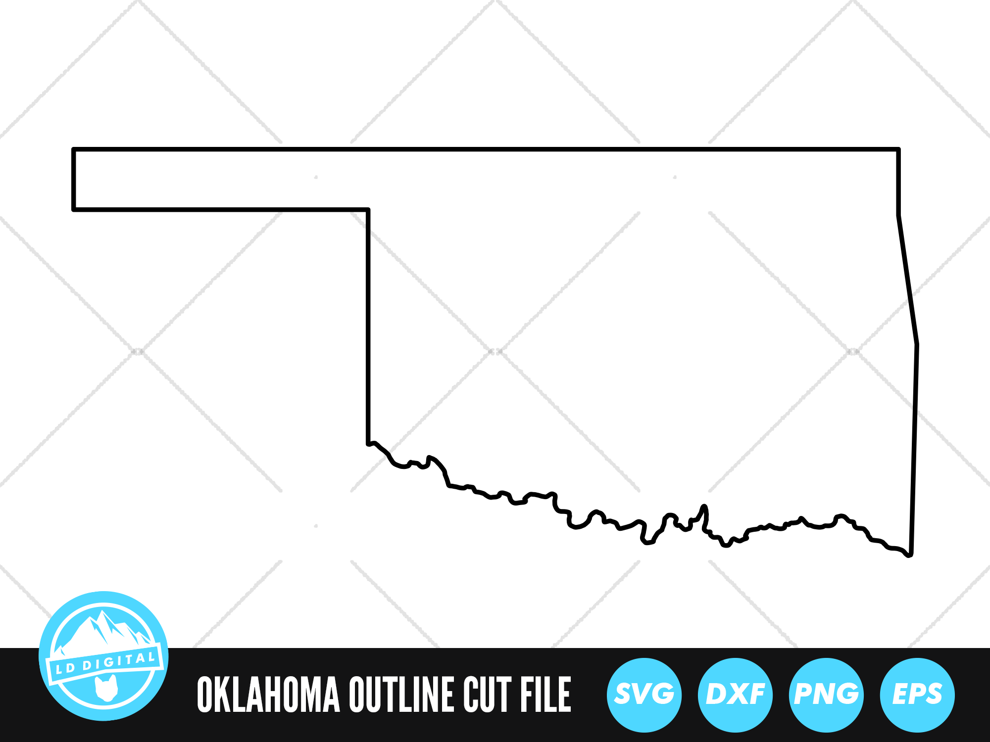 Oklahoma SVG | Oklahoma Outline | USA States Cut File By LD Digital