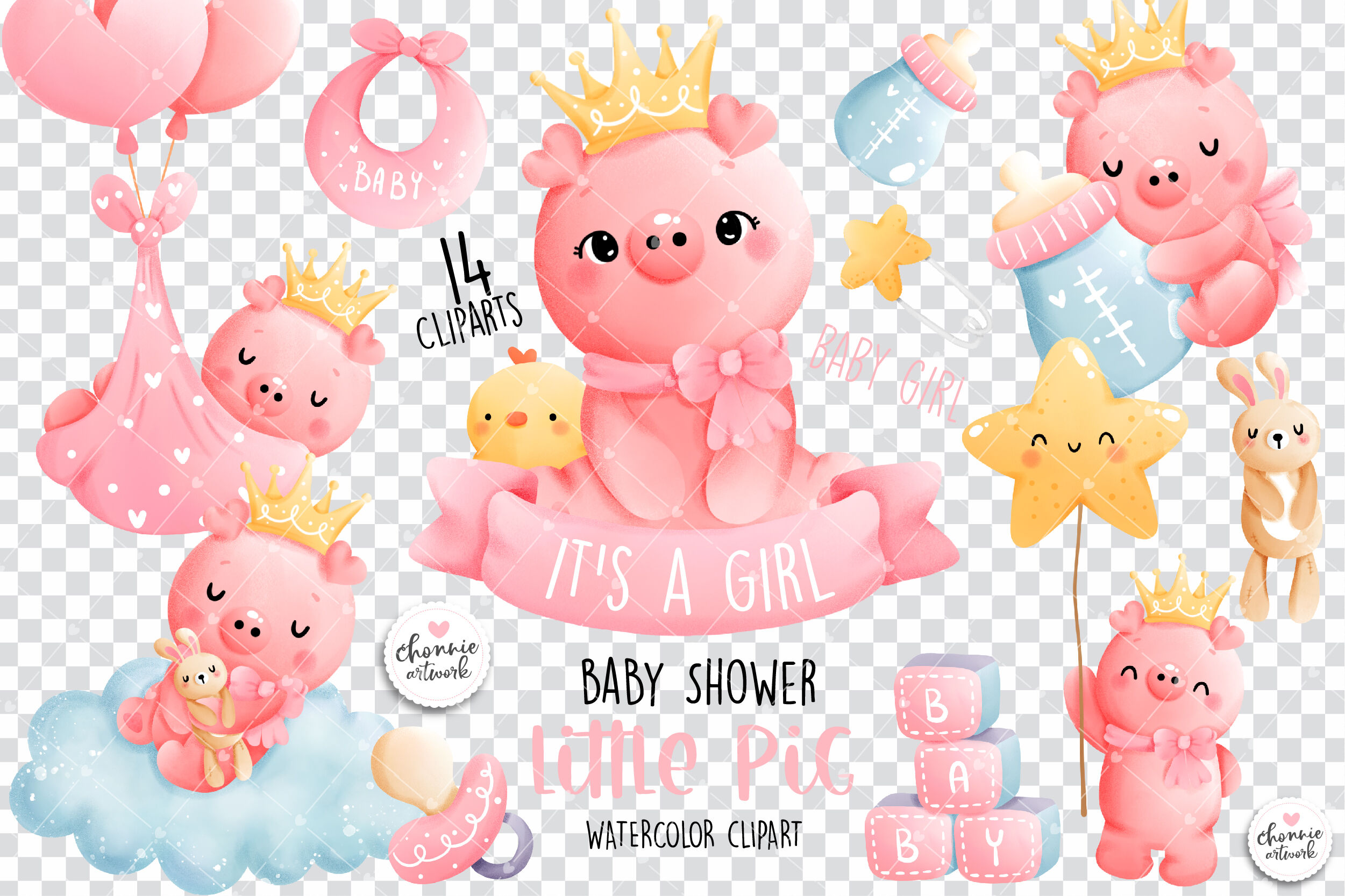 baby pig clipart