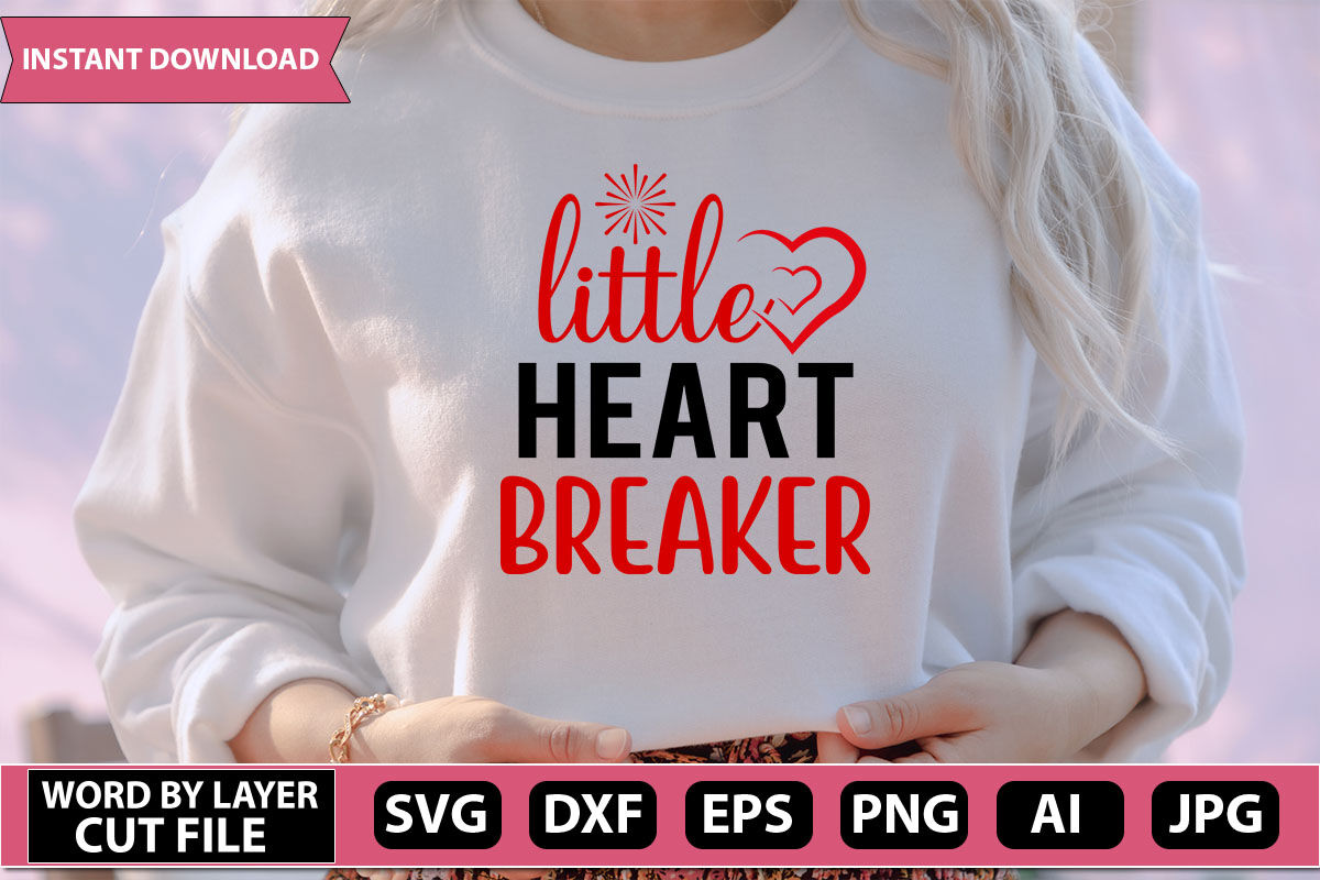 Little Heart Breaker Svg Cut File By ismetarabd | TheHungryJPEG