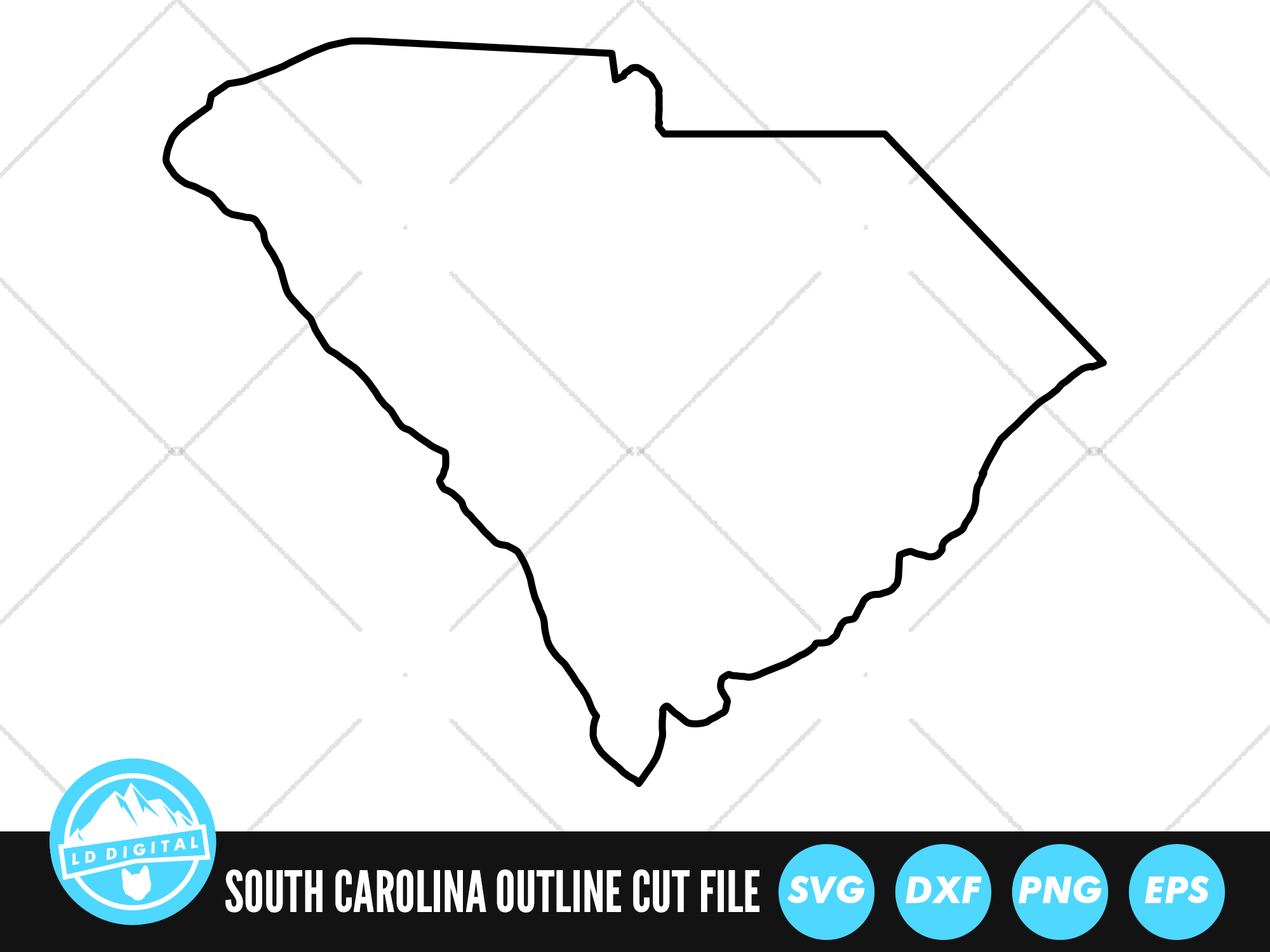 North Carolina SVG, North Carolina Outline, USA States Cut File By LD  Digital