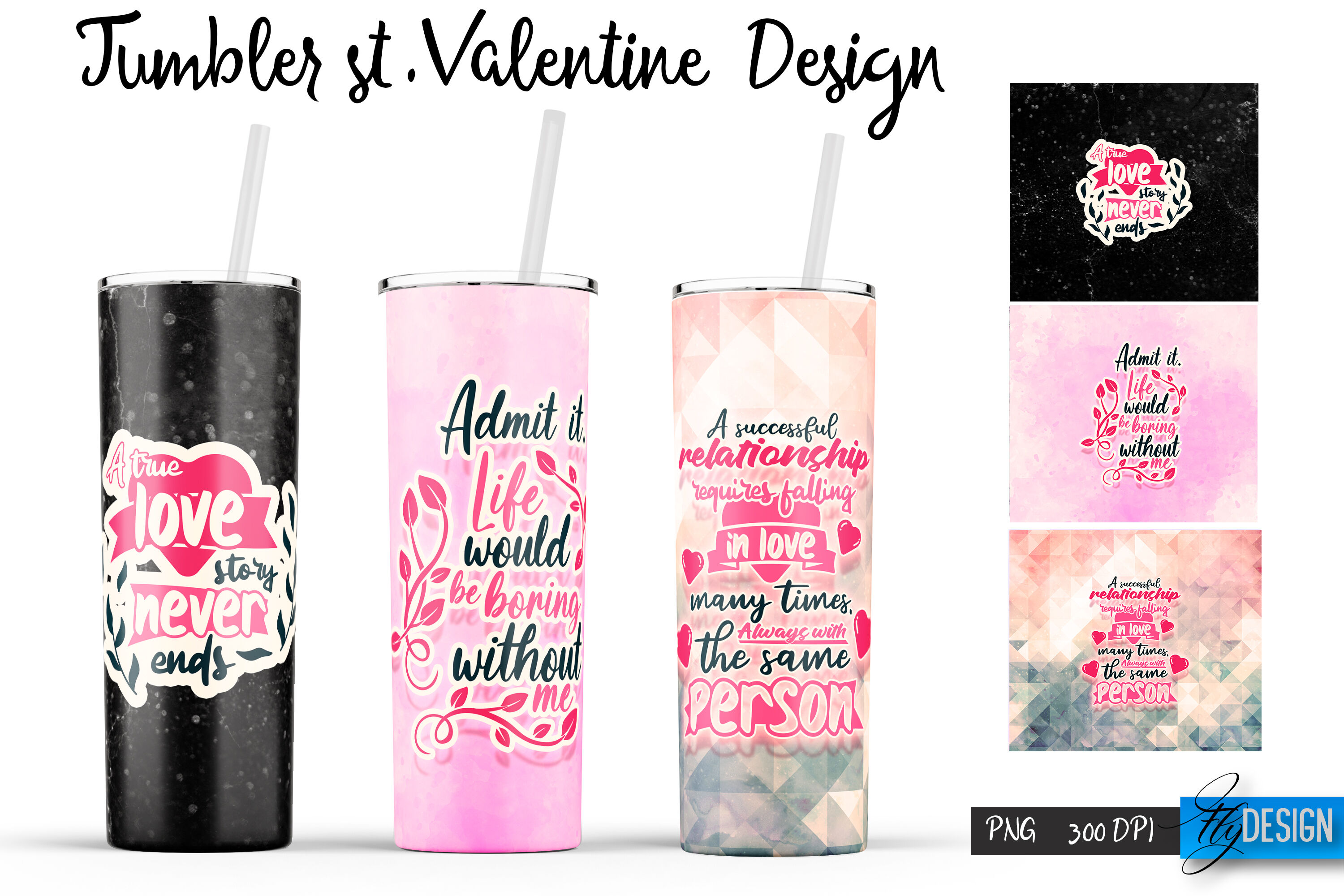 Life is Better with You 20oz Valentine Tumbler