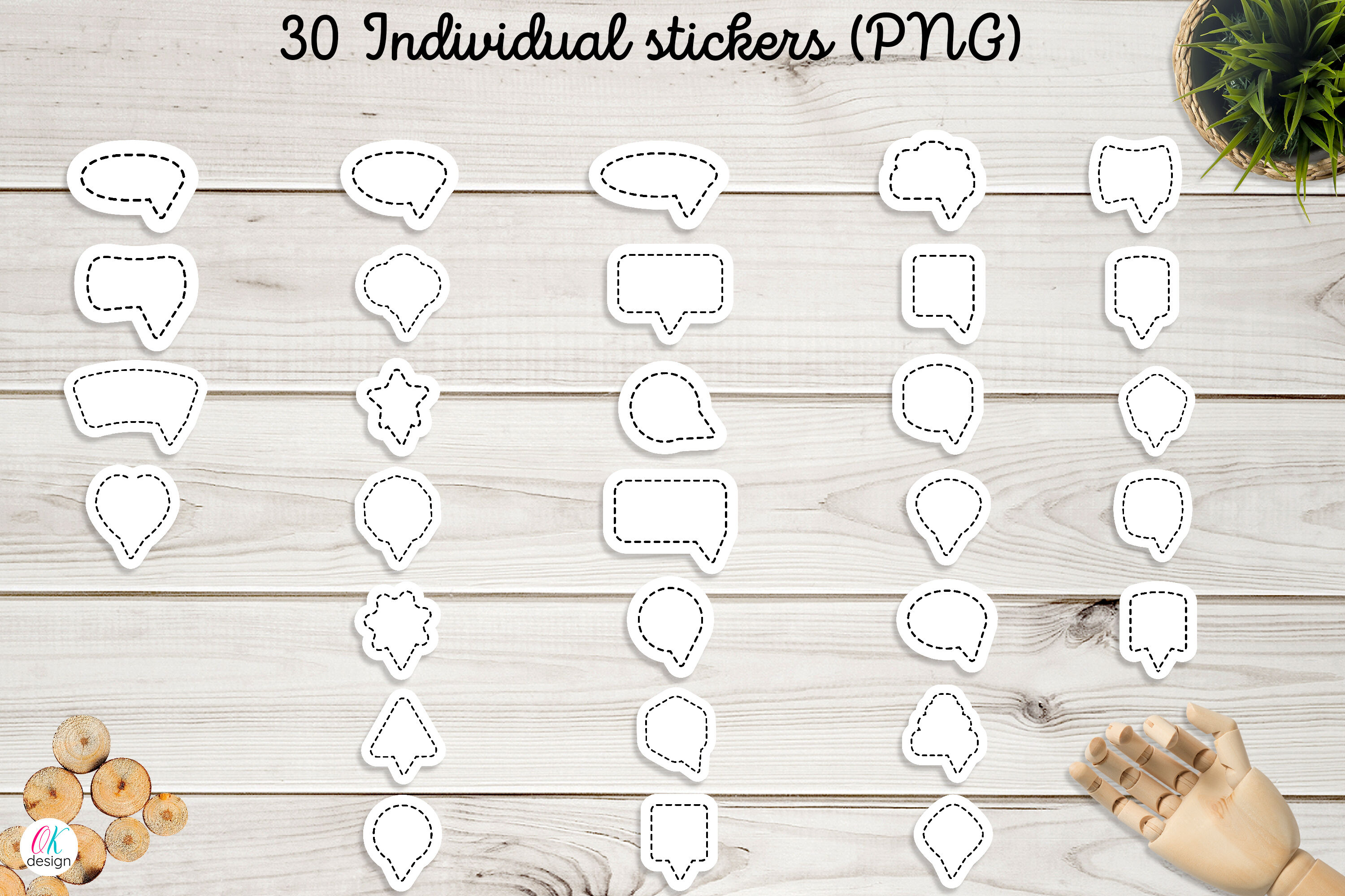 Speech and Thought Bubble Stickers - A Sticker Bundle
