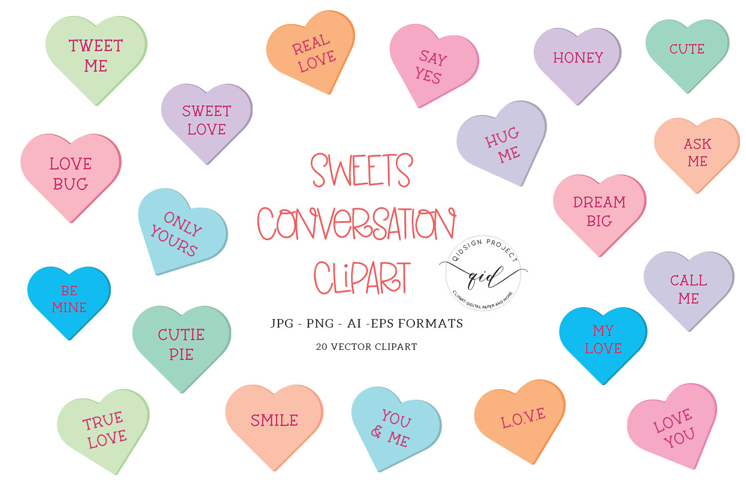 Brach's Large Conversation Hearts Candy: 16-Ounce Bag
