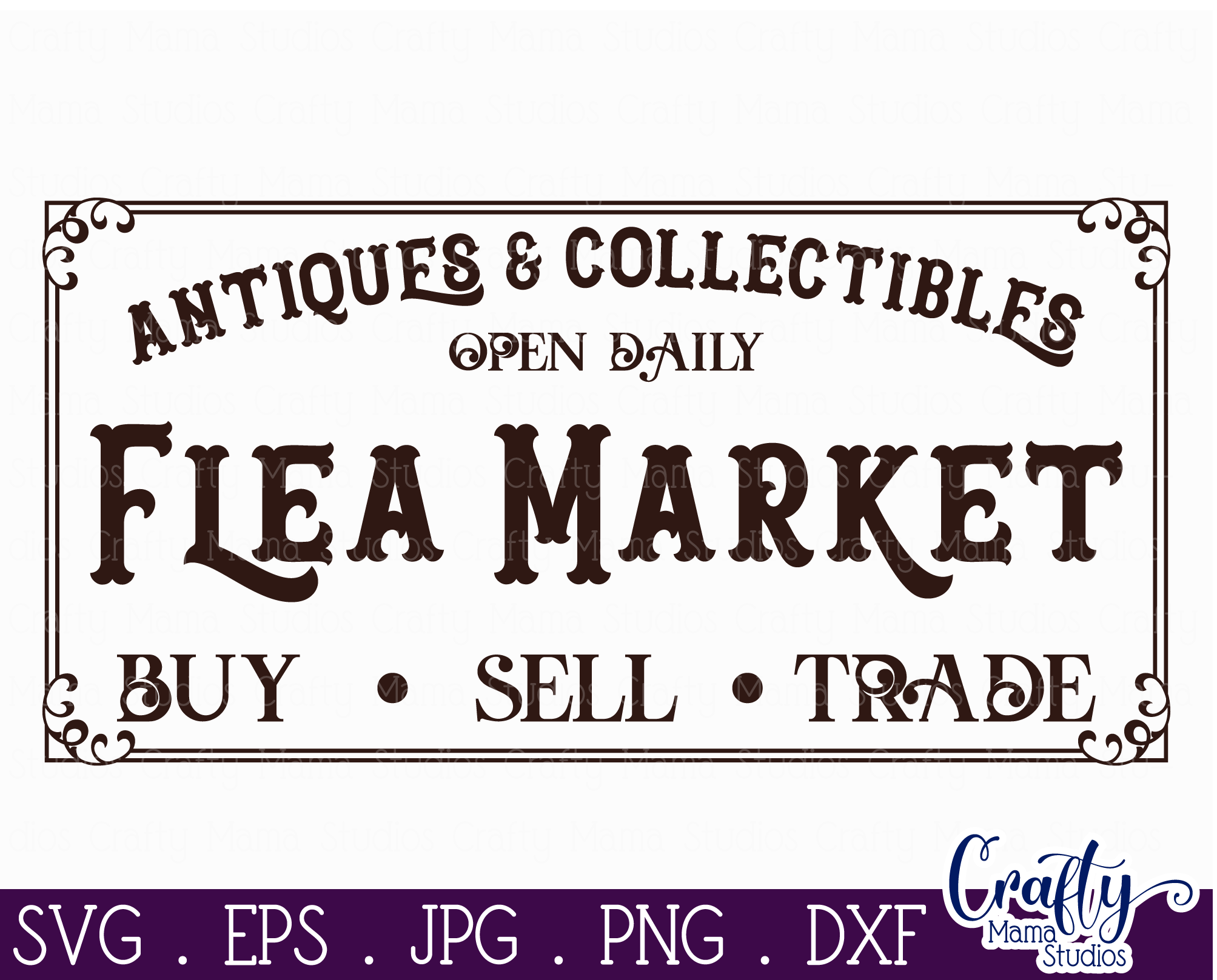vintage flea market sign