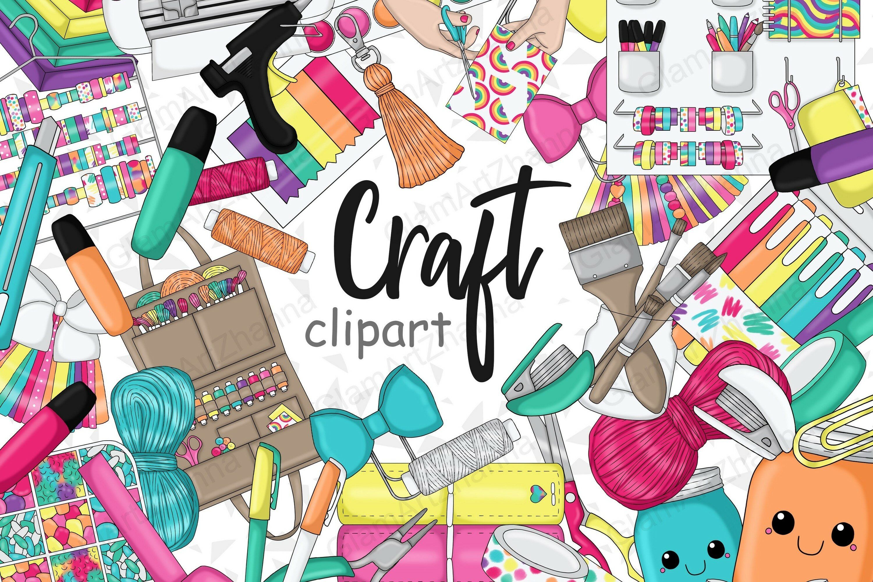 Craft Clipart Bundle, Scrapbook Tool Clipart By GlamArtZhanna