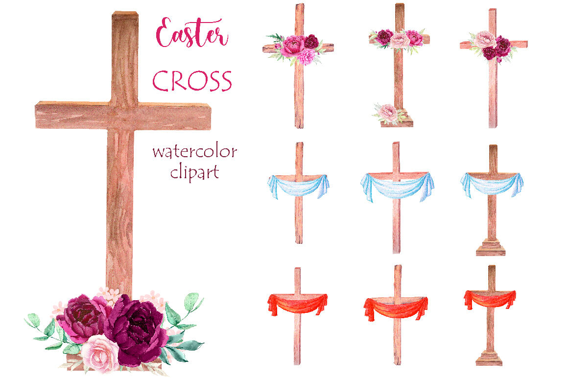 religious easter cross clipart