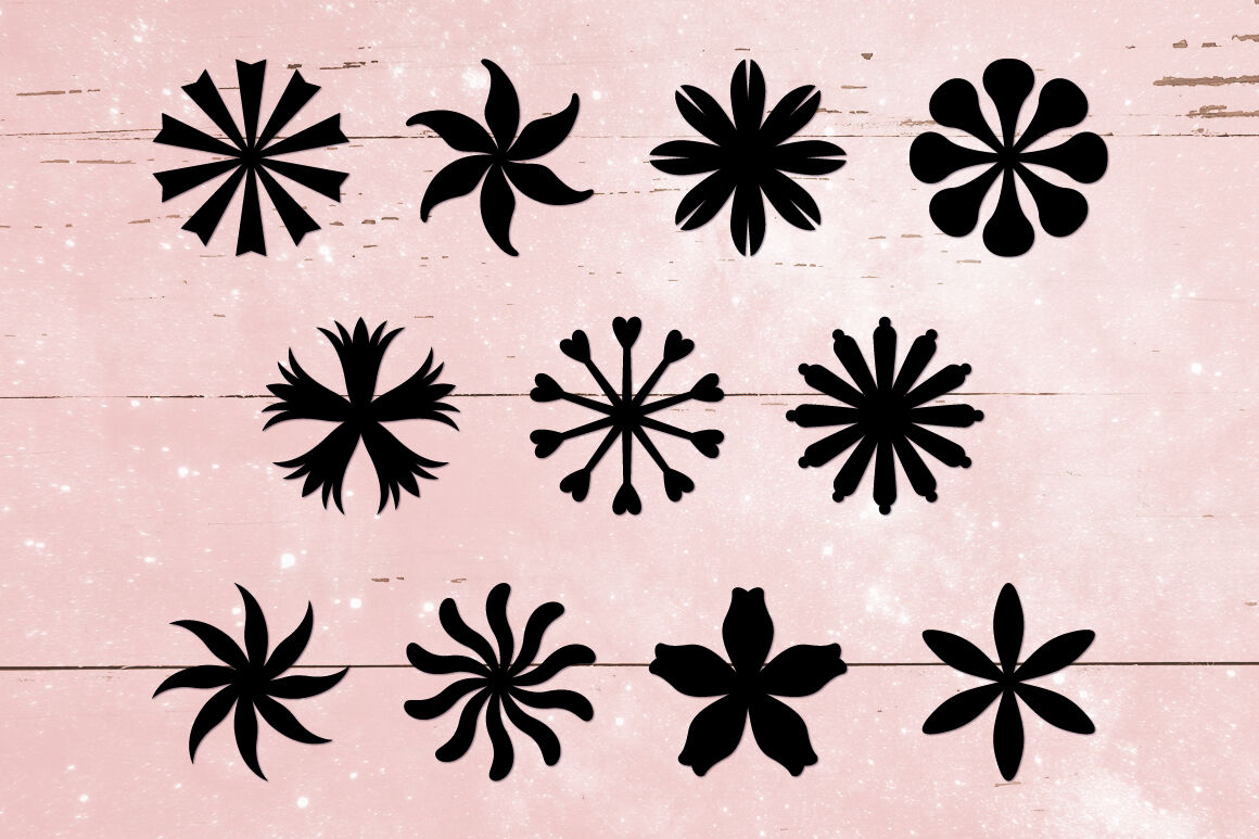 Paper Flowers SVG,Paper Flower Template,Paper Flowers Bundle By Digital ...