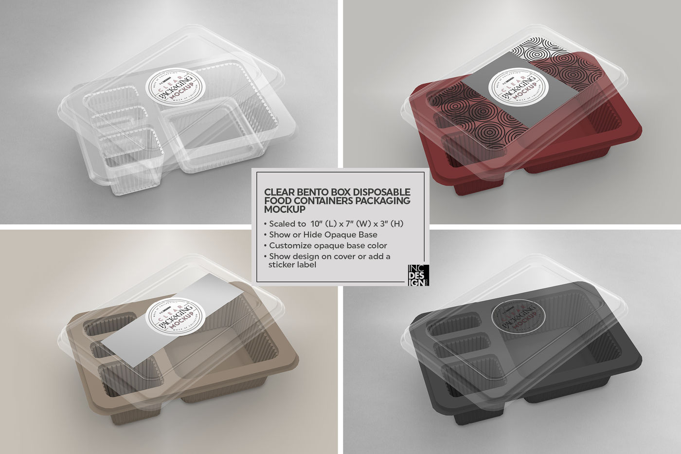 Vol.1: Clear Plastic Food Containers Packaging Mock Up Collection By ...