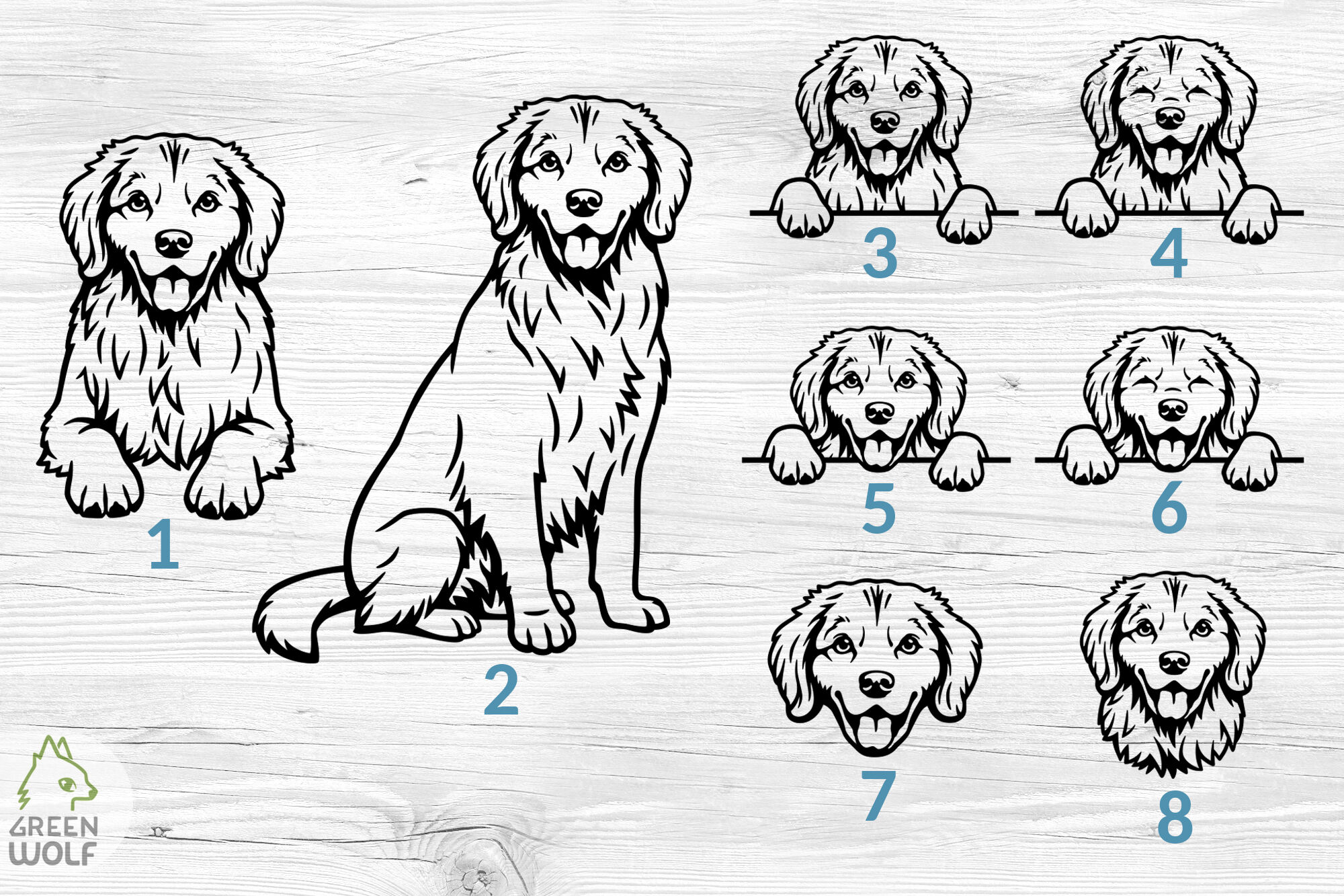 Golden Retriever Svg Dog Svg Bundle Dog Monogram Svg File For Cricut By