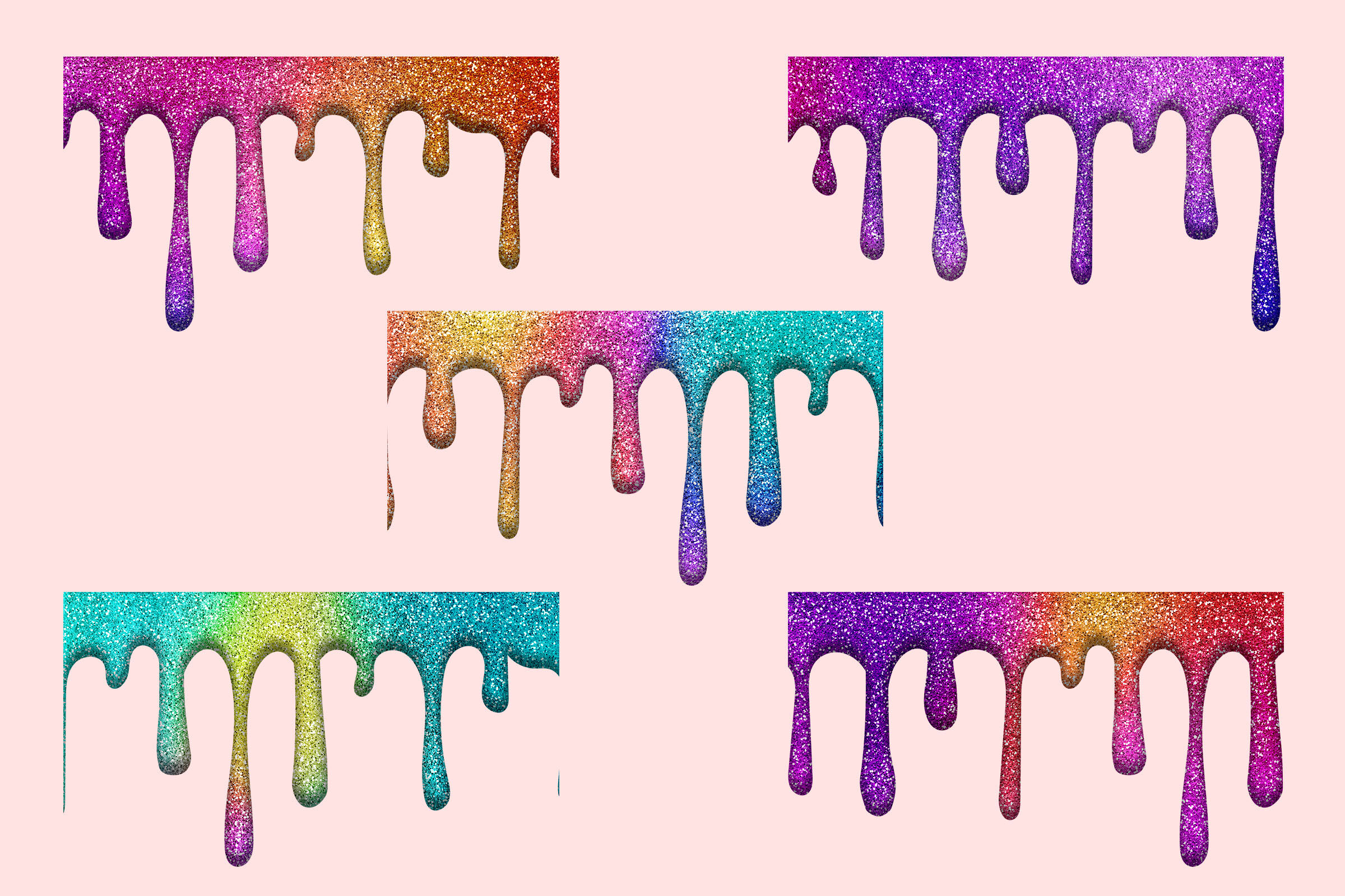 Glitter Dripping Overlays By North Sea Studio | TheHungryJPEG