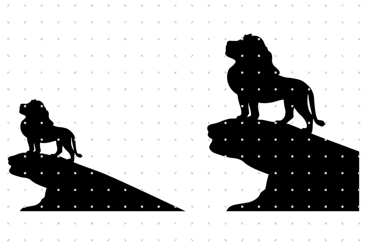 standing lion silhouette